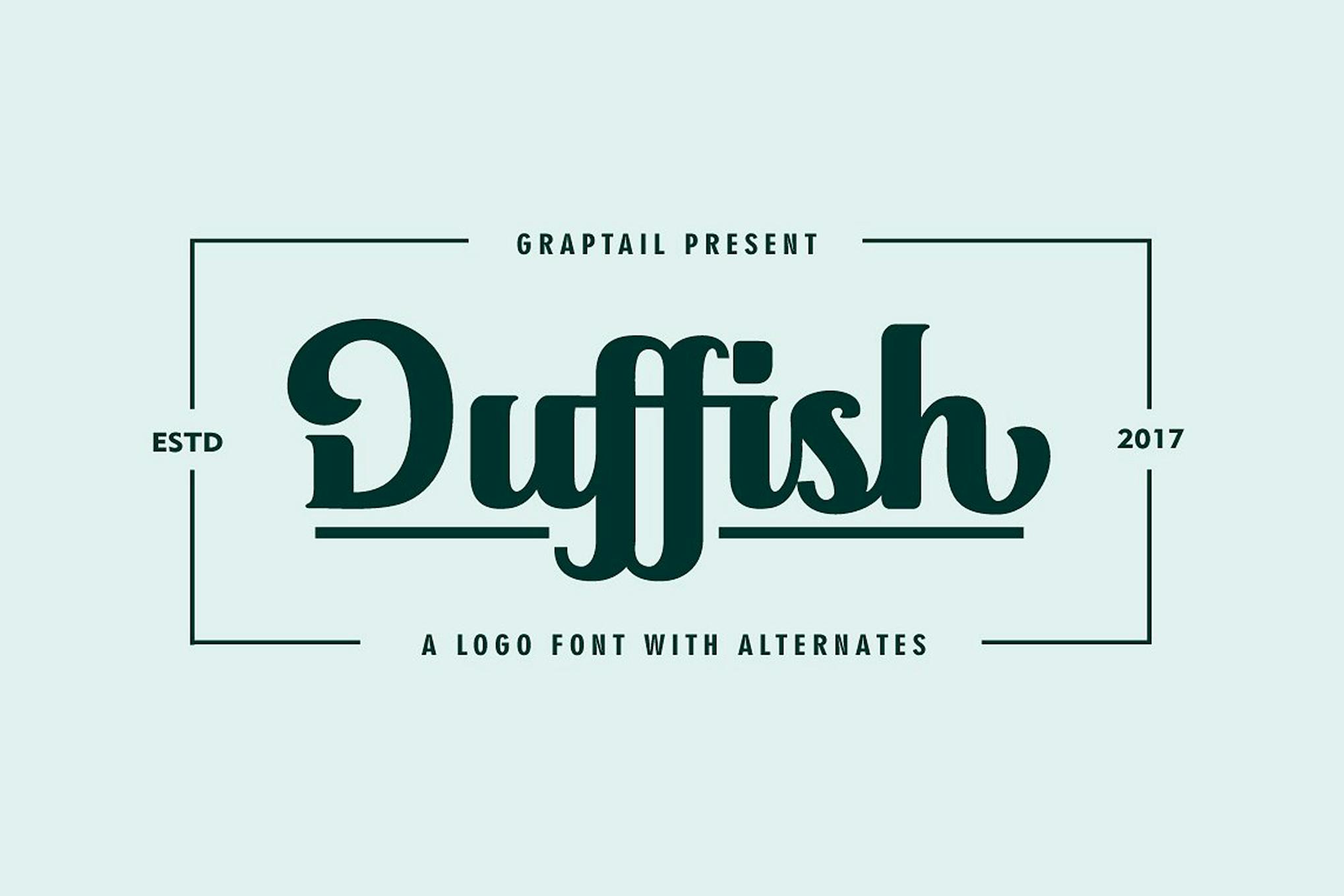 Imagen de portada de Duffish - Logo Font (fuente)