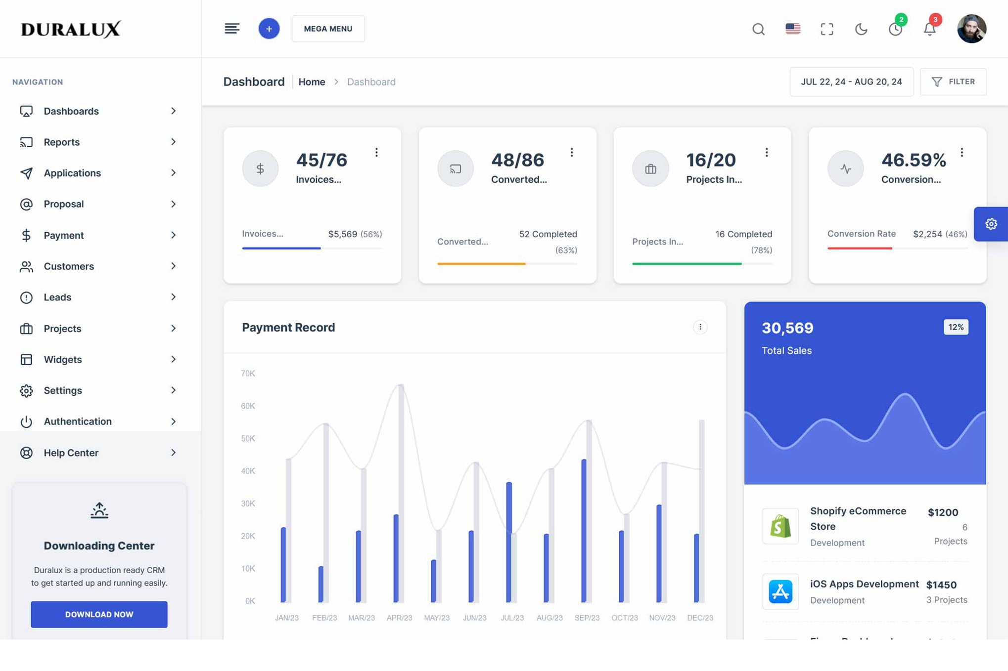 Imagen de portada de Duralux - PHP Admin & Dashboard Bootstrap Template (plantilla web)