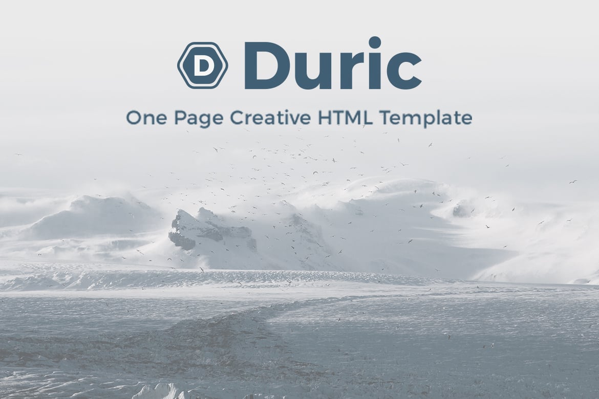 Imagen de portada de Duric - One Page Creative HTML Template (plantilla web)
