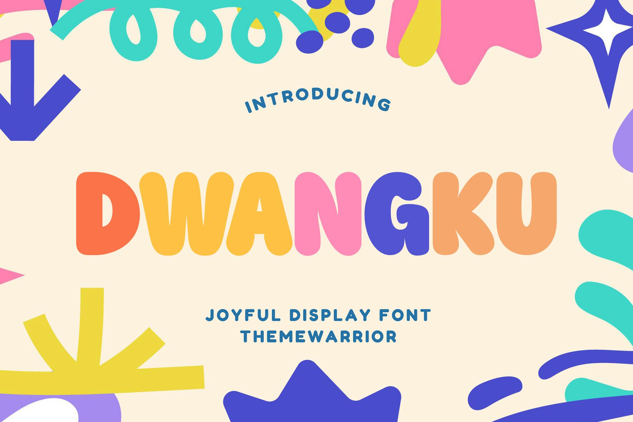 Imagen de portada de Dwangku - Joyful Display Font (fuente)