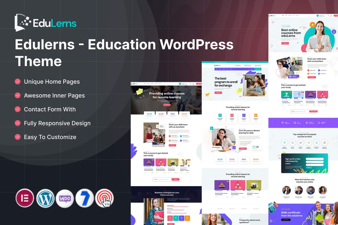Imagen de portada de Edulerns – Education WordPress Theme (tema)