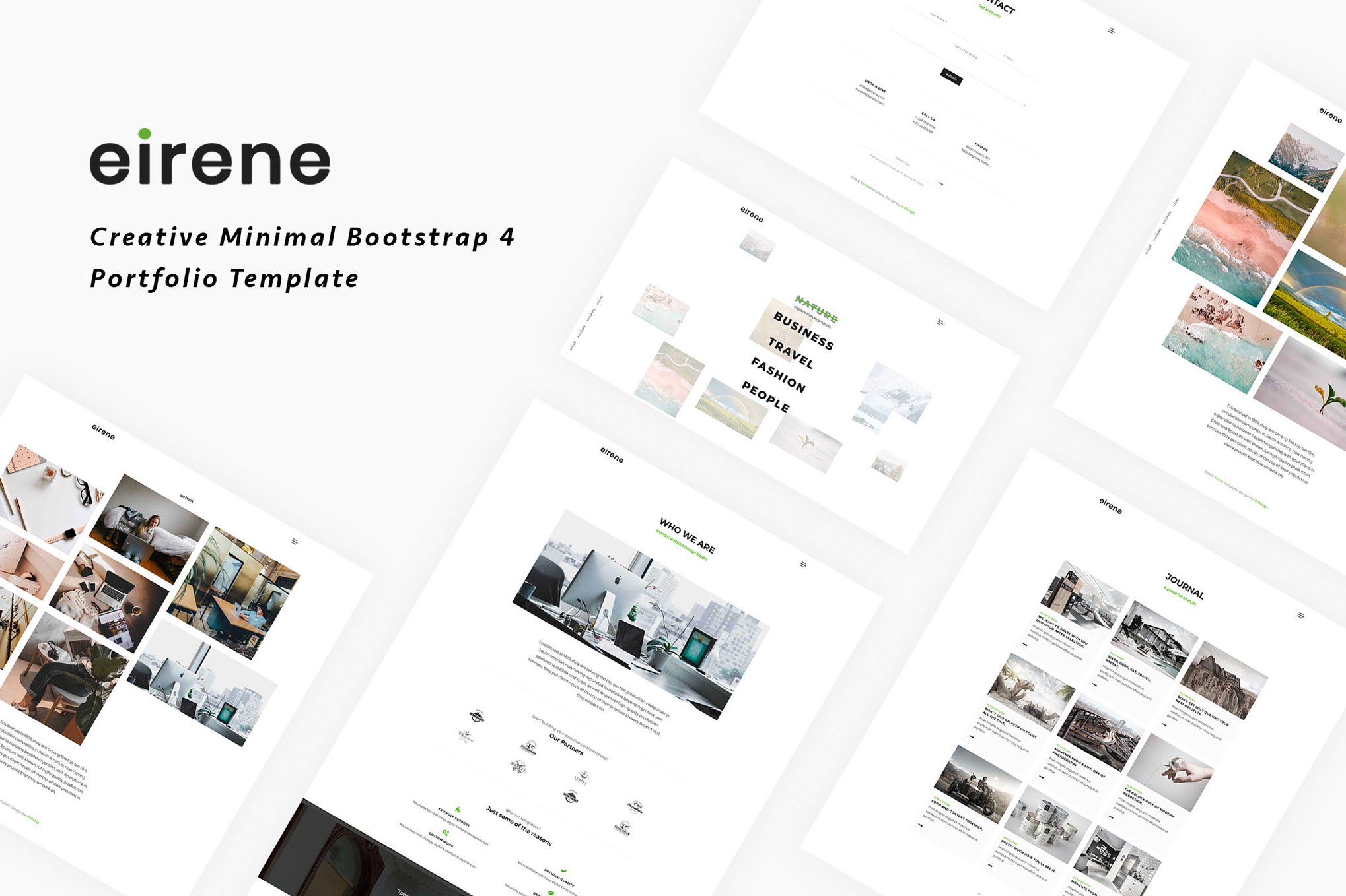 Imagen de portada de Eirene - Creative Minimal Bootstrap 4 Template (plantilla web)