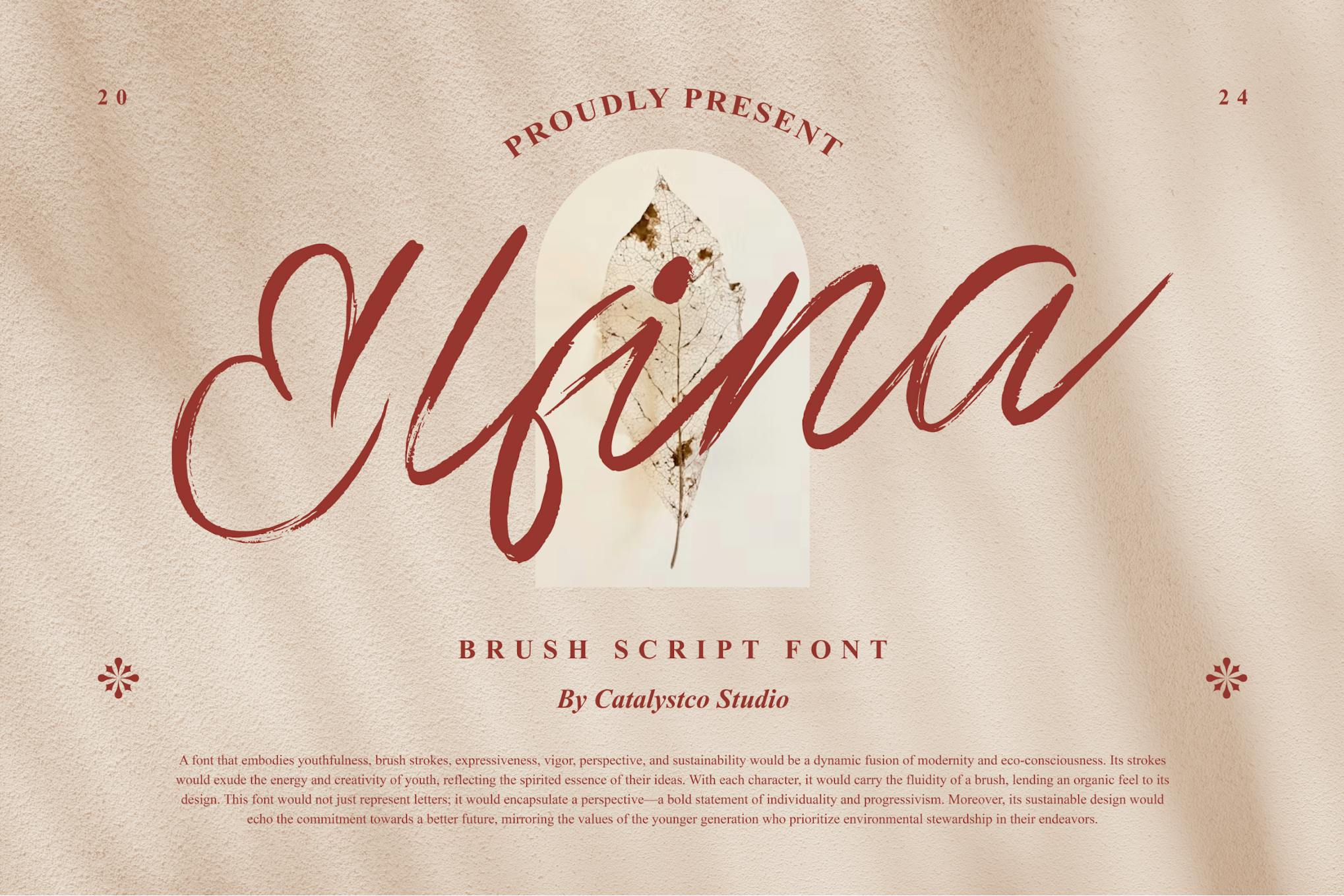 Imagen de portada de Elfina Brush Script Font (fuente)