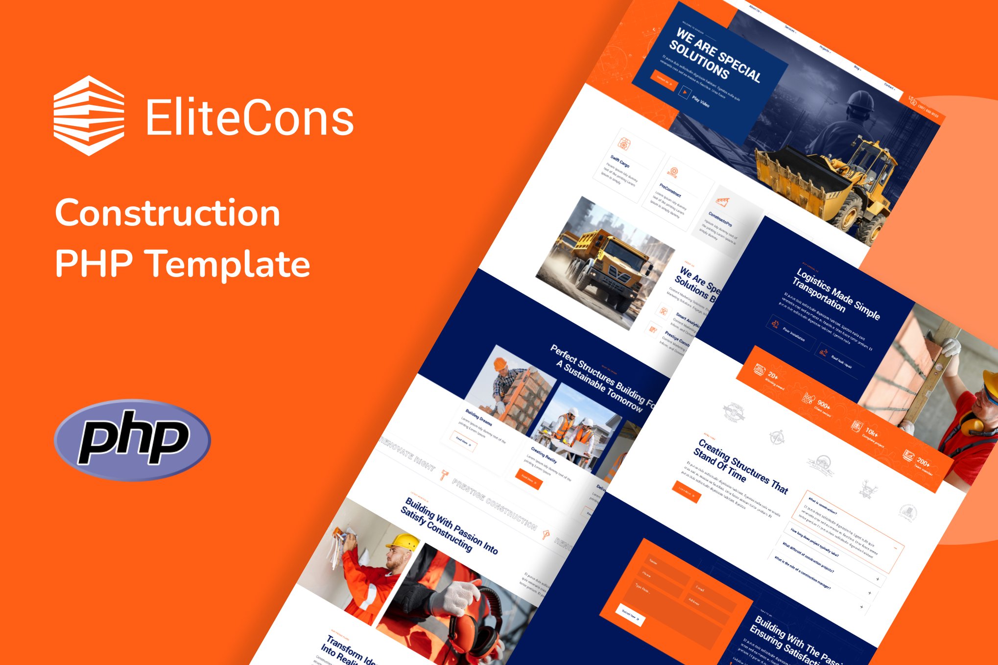 Imagen de portada de Elitecons - Construction Building PHP Template (plantilla web)