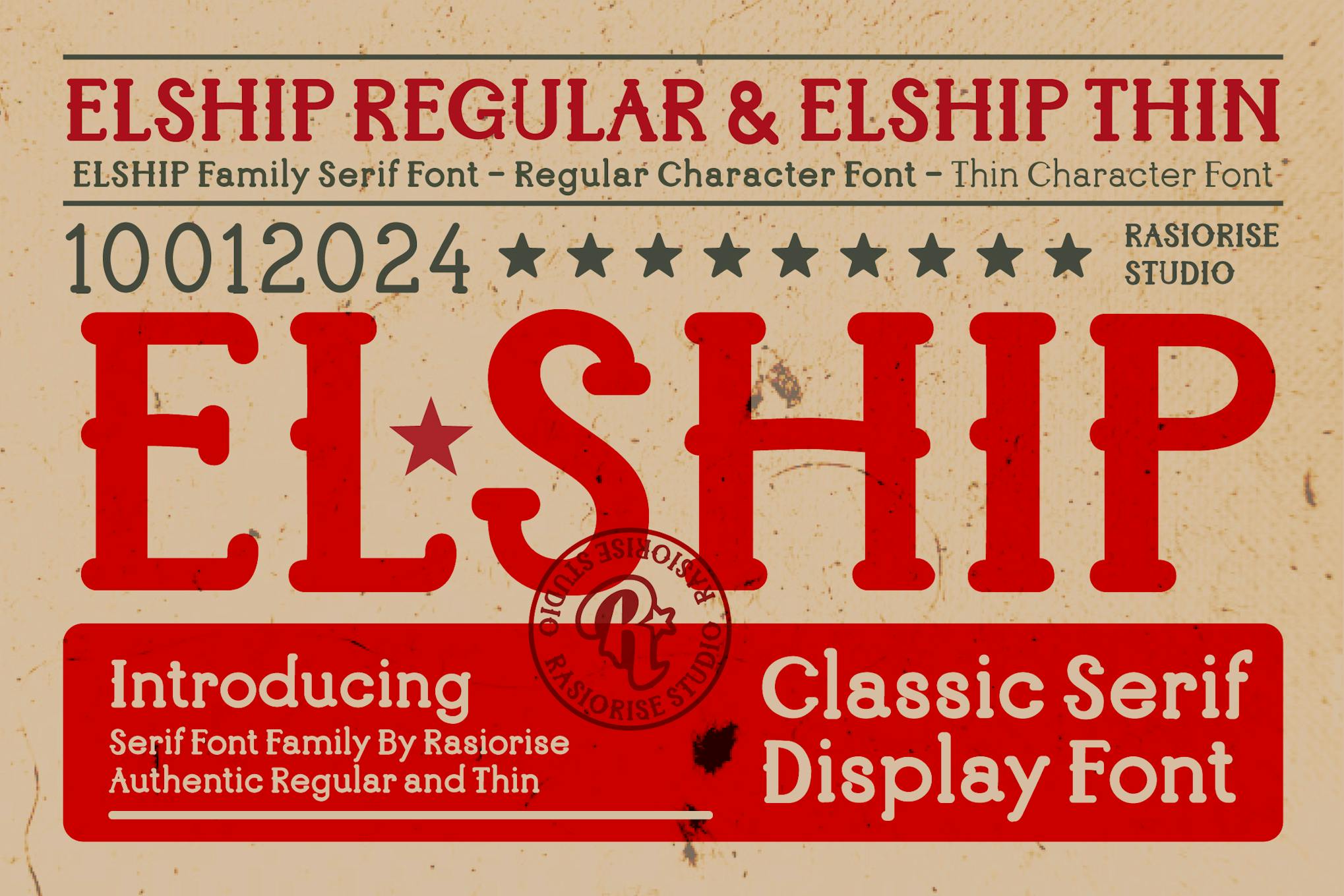 Imagen de portada de Elship - Art Deco Serif Classic (fuente)
