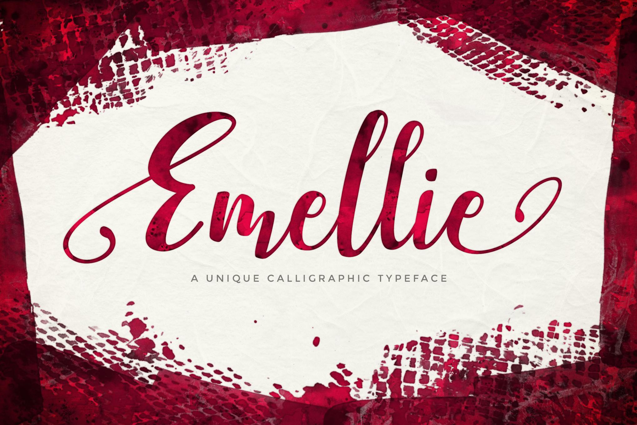 Imagen de portada de Emellie Script Font (fuente)