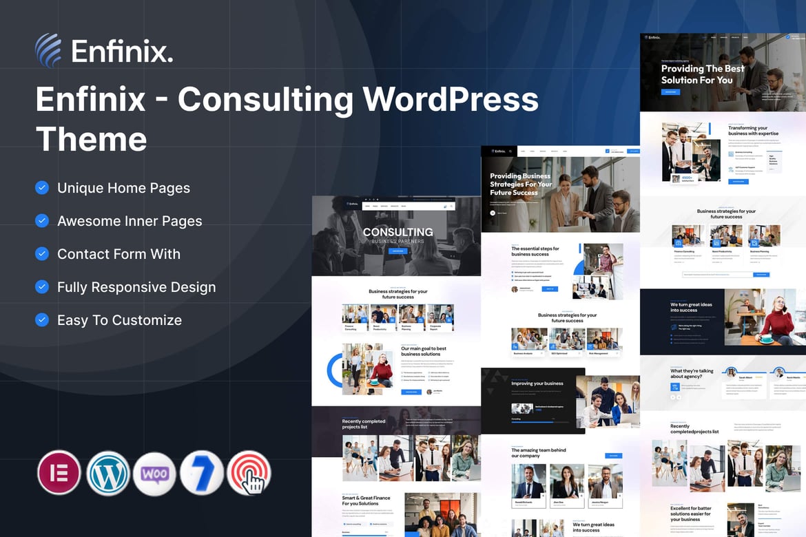 Imagen de portada de Enfinix – Consulting WordPress Theme (tema)