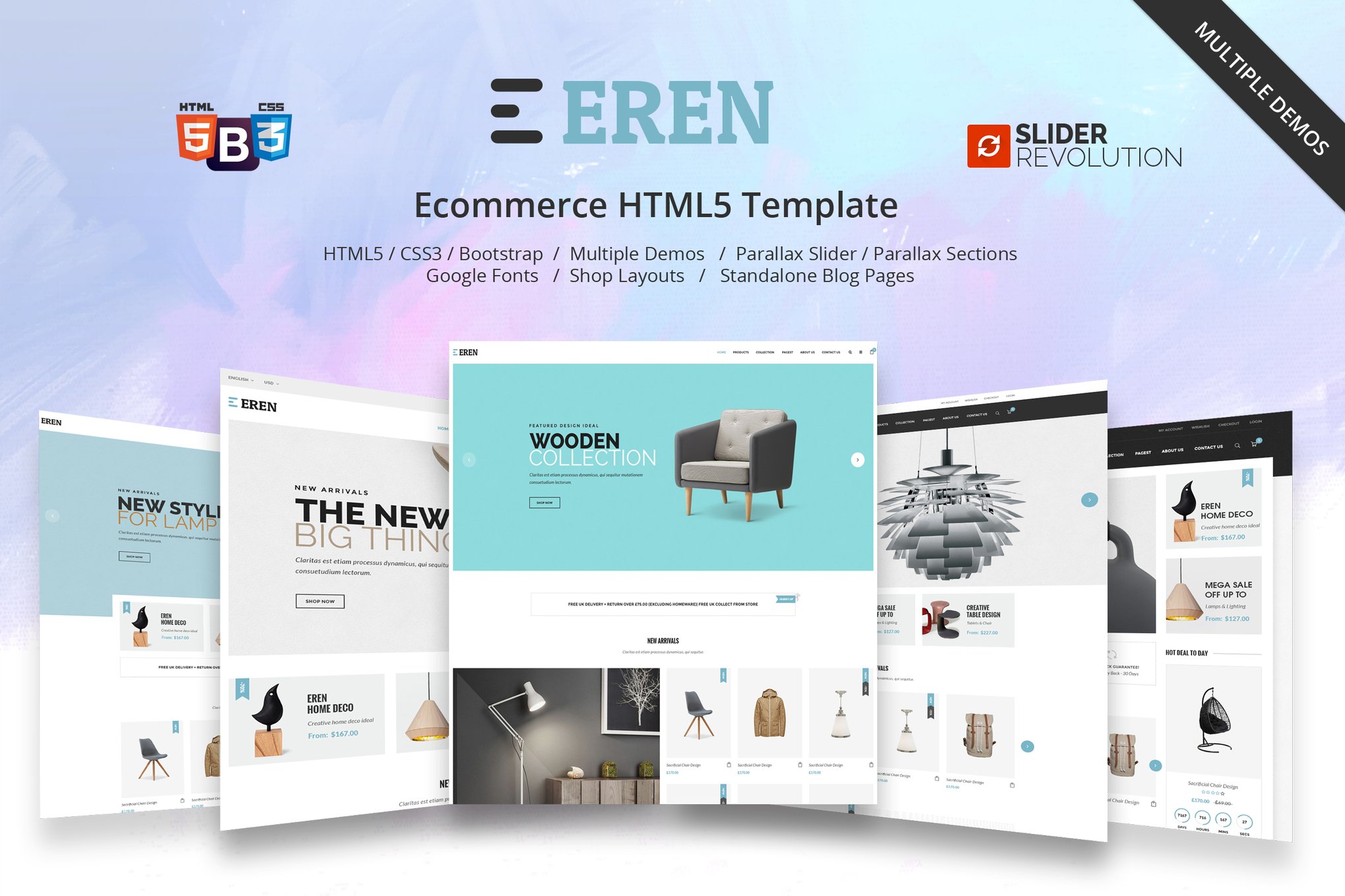 Imagen de portada de Eren - Multipurpose Ecommerce Template (plantilla web)
