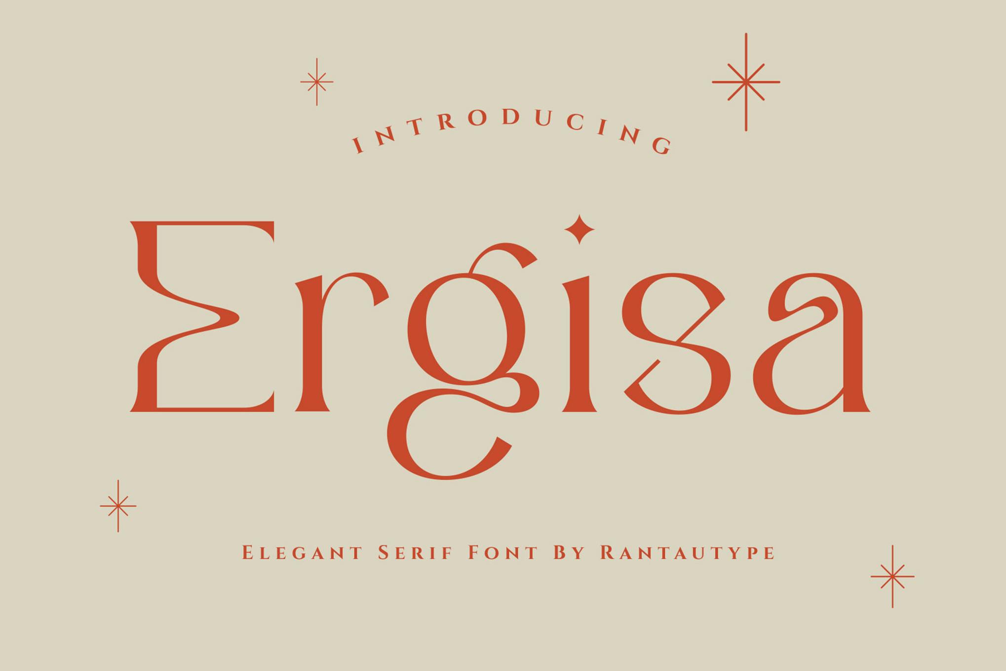 Imagen de portada de Ergisa Elegant Serif Font (fuente)
