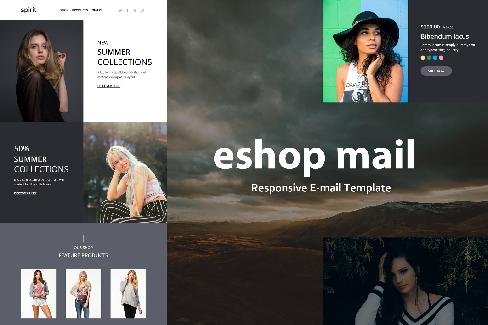 Imagen de portada de Eshop Mail - Responsive E-mail Template (plantilla web)
