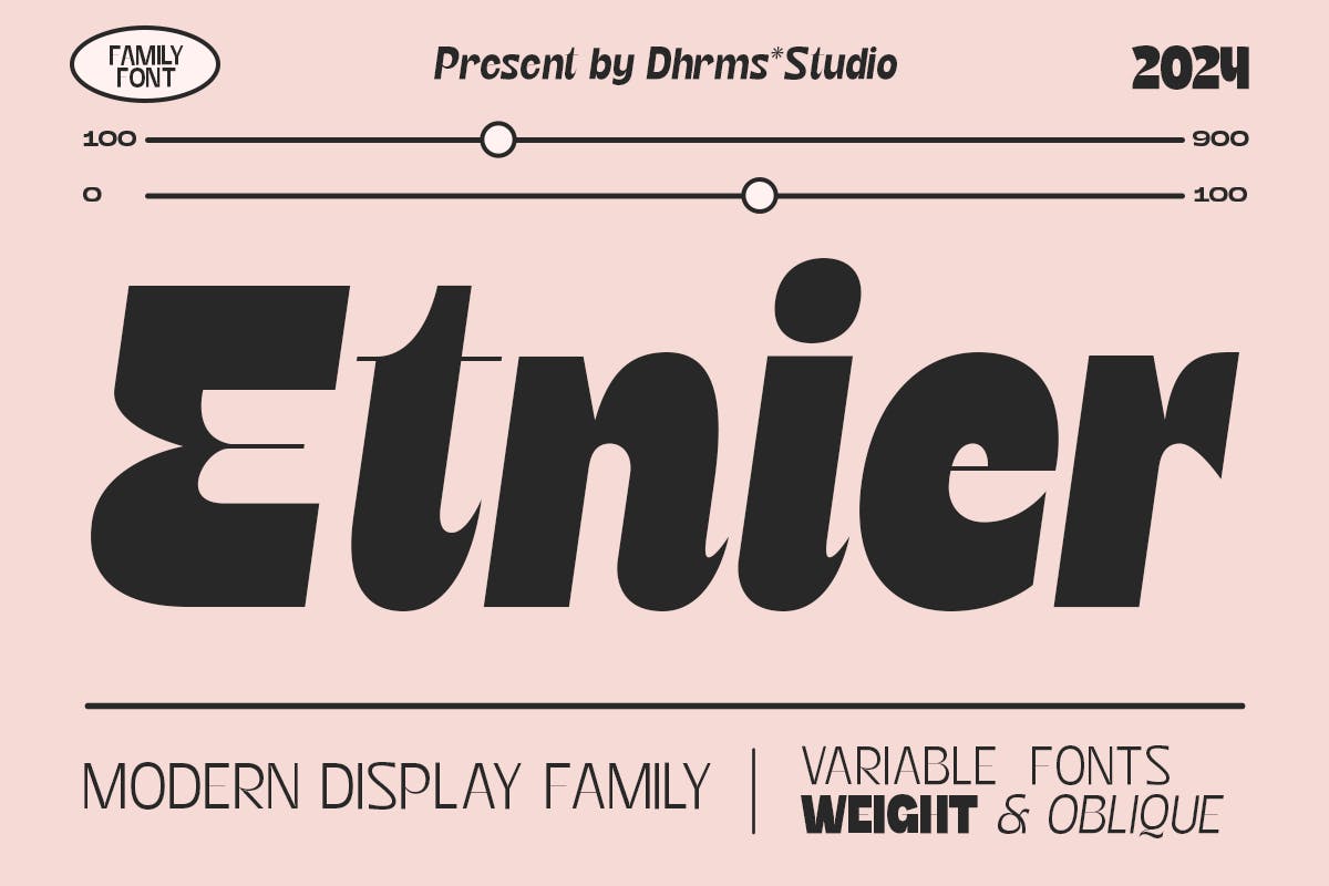 Imagen de portada de Etnier - Modern Display Font (fuente)
