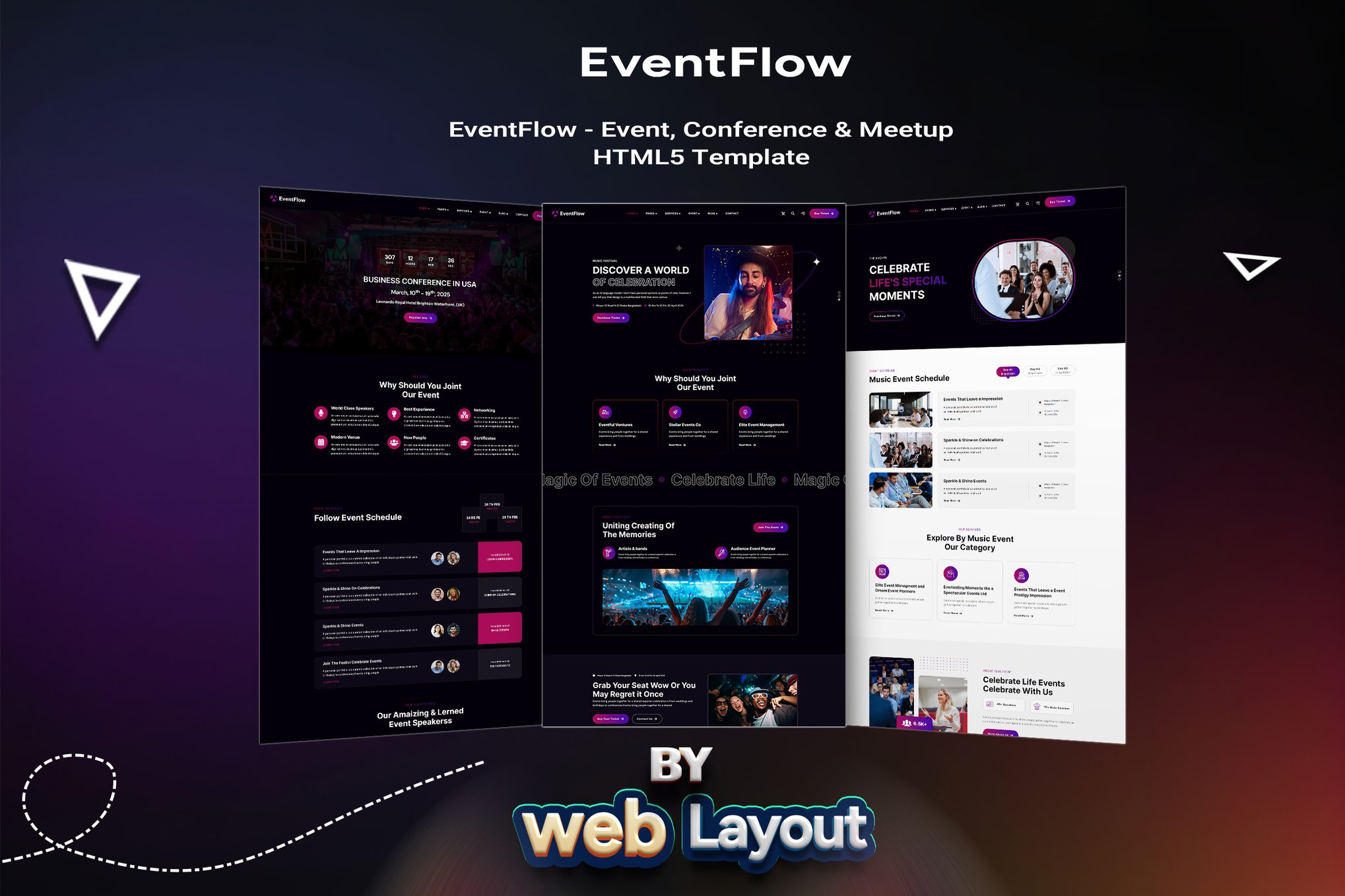 Imagen de portada de EventFlow - Event & Conference HTML5 Template (plantilla web)