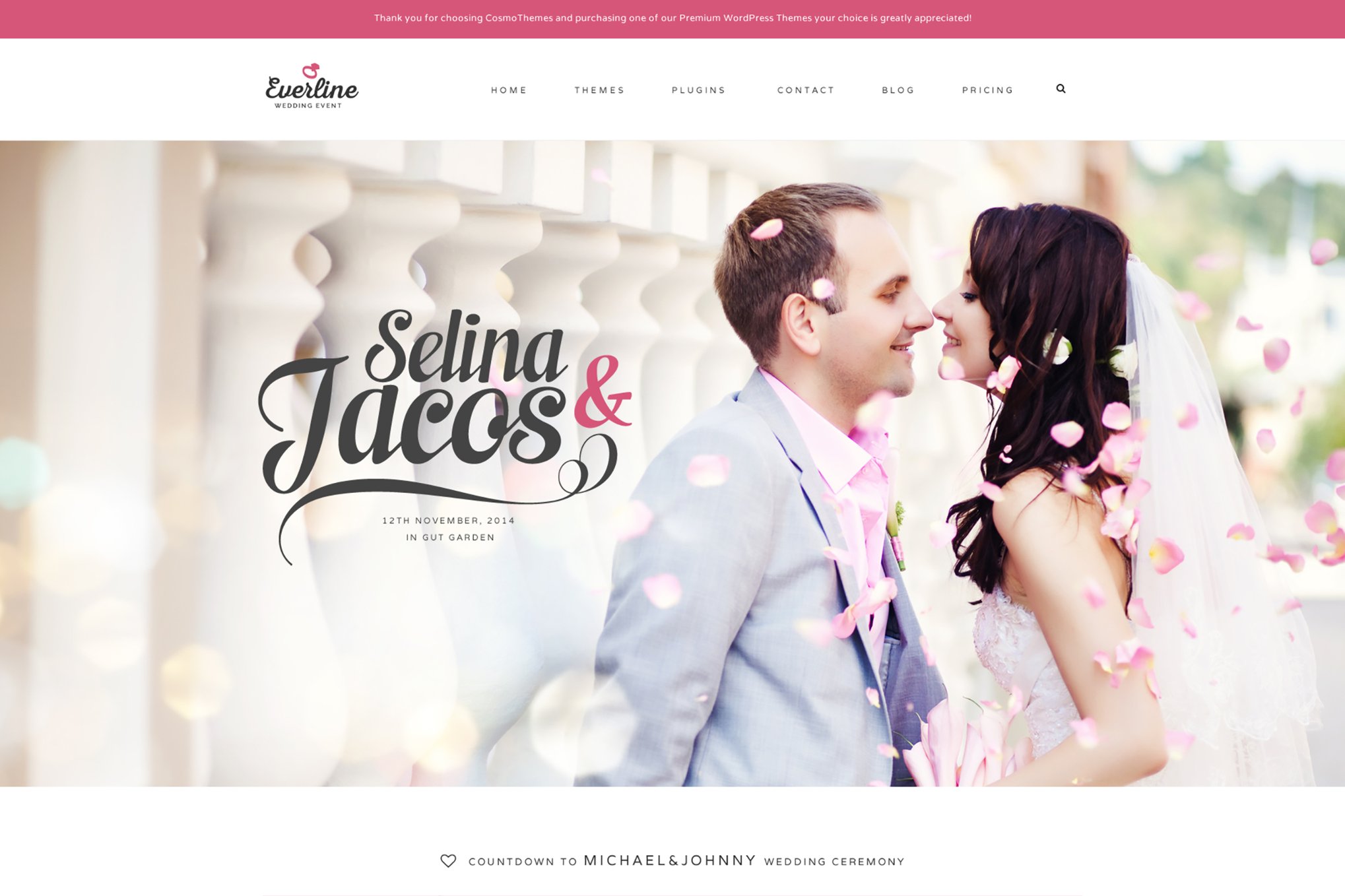Imagen de portada de Everline - Wedding Events HTML Template (plantilla web)