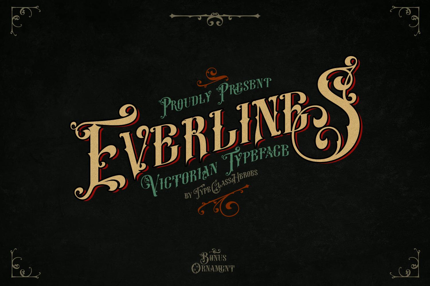 Imagen de portada de Everlines Victorian Font (fuente)