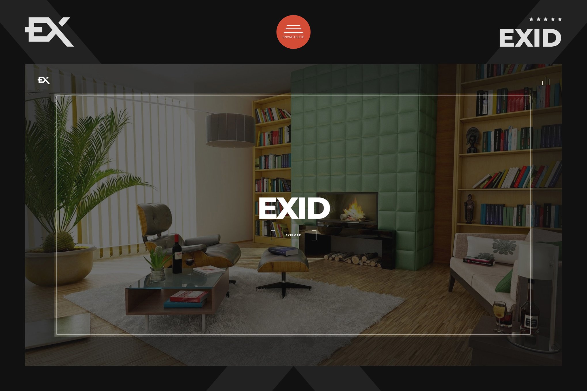 Imagen de portada de Exid - Creative Portfolio Template (plantilla web)