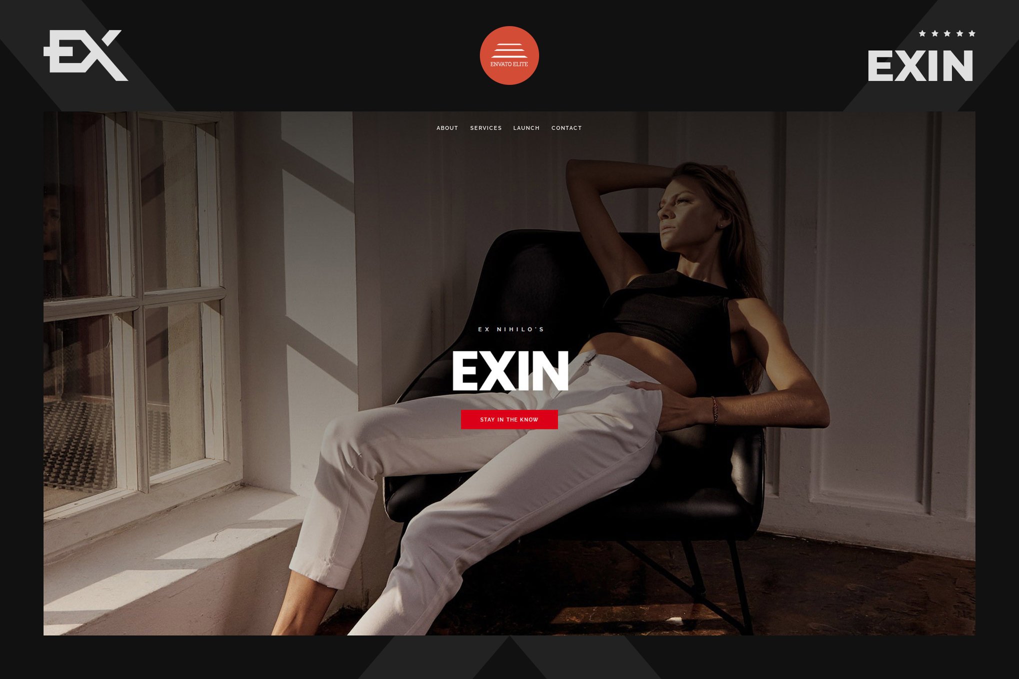 Imagen de portada de Exin - Creative Coming Soon Template (plantilla web)
