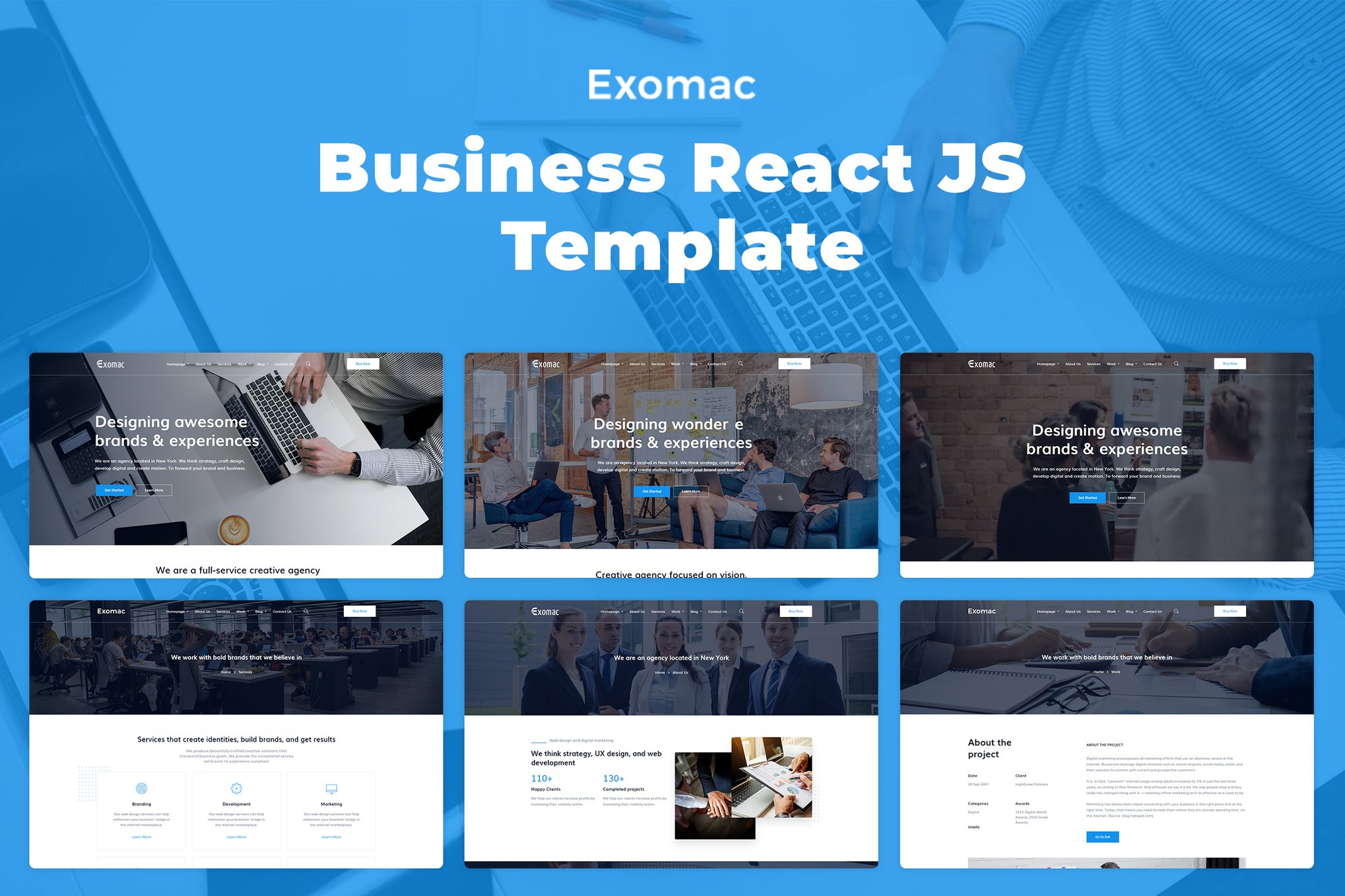 Imagen de portada de Exomac – Business React JS Template (plantilla web)