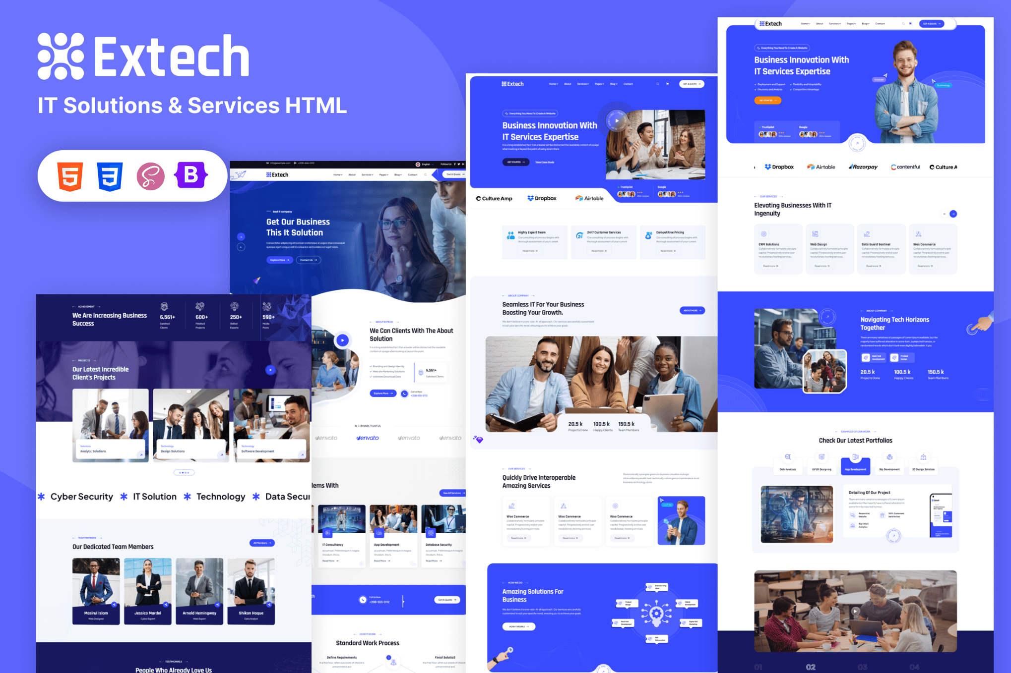 Imagen de portada de Extech | IT Solutions & Services HTML (plantilla web)