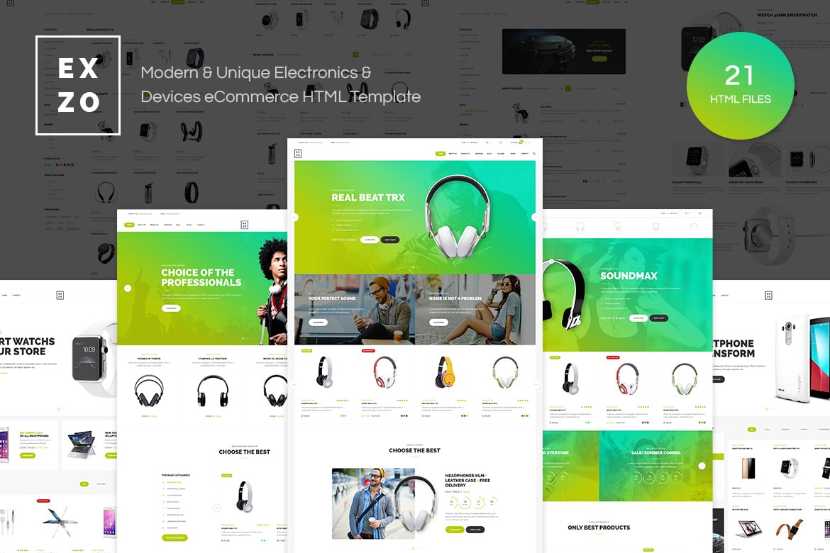 Imagen de portada de Exzo - Electronics eCommerce HTML Template (plantilla web)