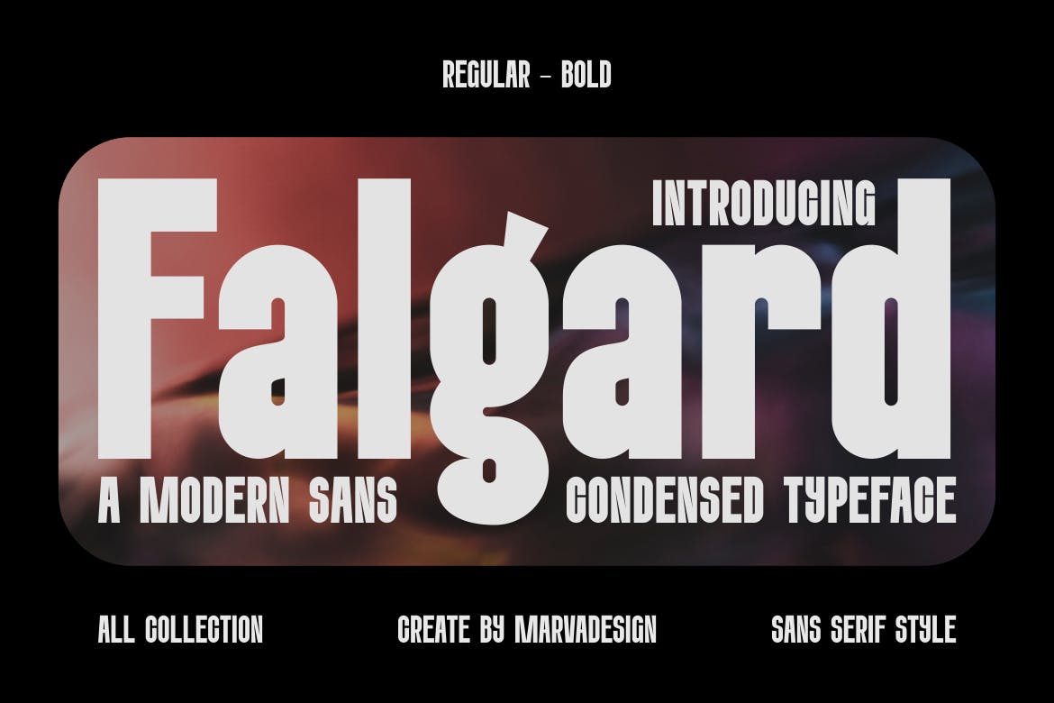 Imagen de portada de Falgard - A Modern Condensed Sans Font (fuente)
