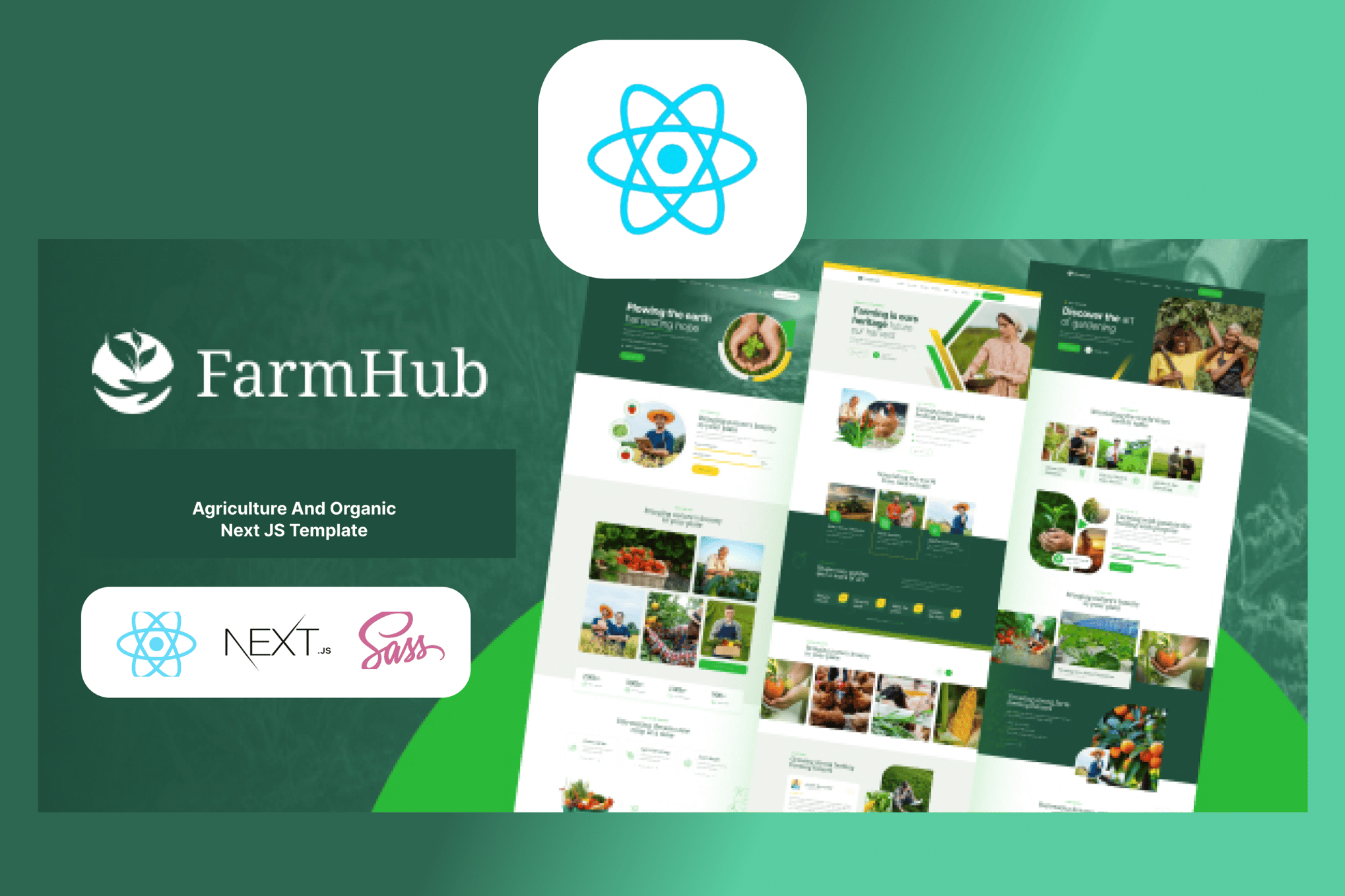 Imagen de portada de FarmHub - Agriculture Farming Next js Template (plantilla web)