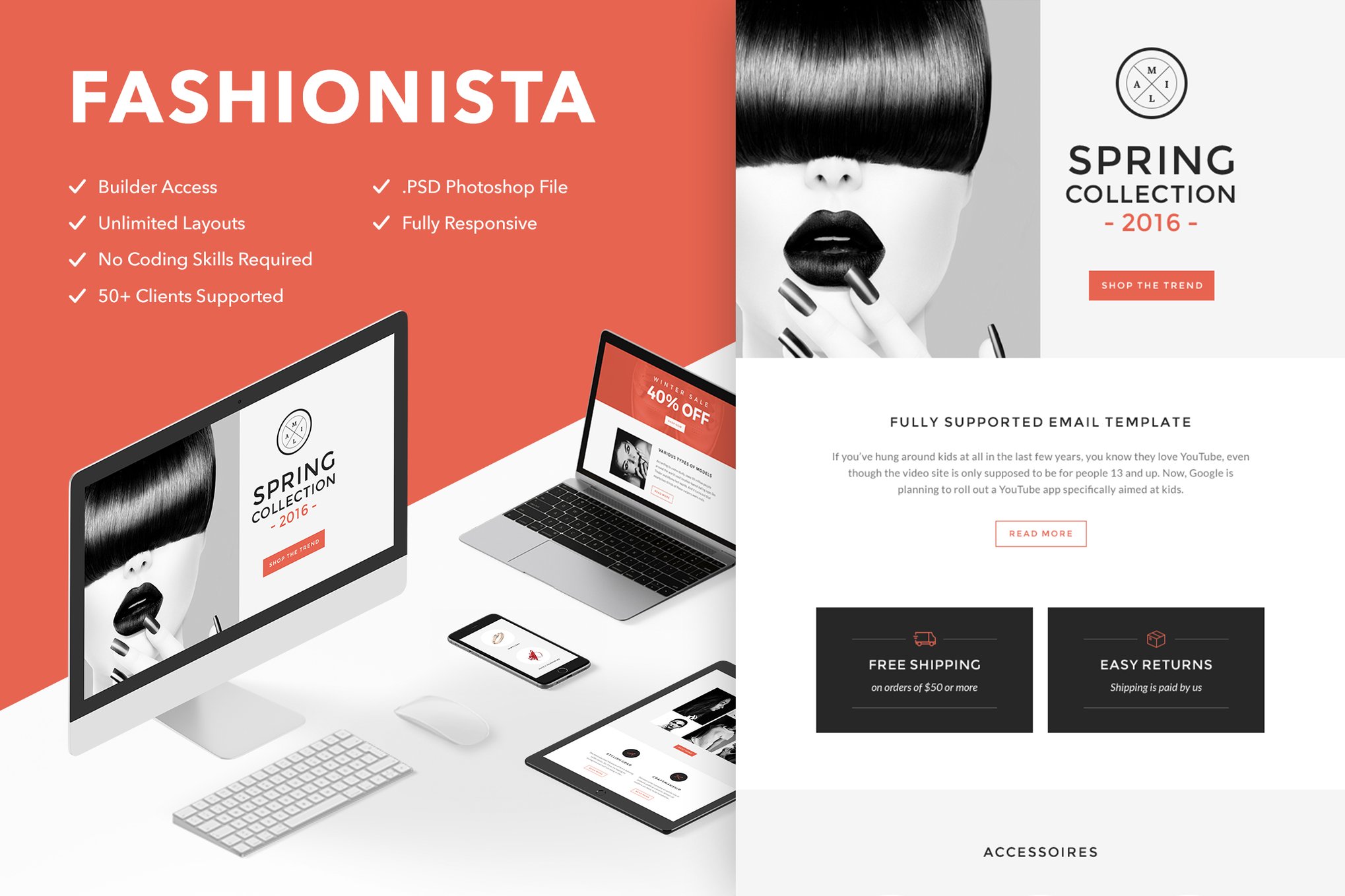 Imagen de portada de Fashionista - Responsive + Themebuilder Access (plantilla web)