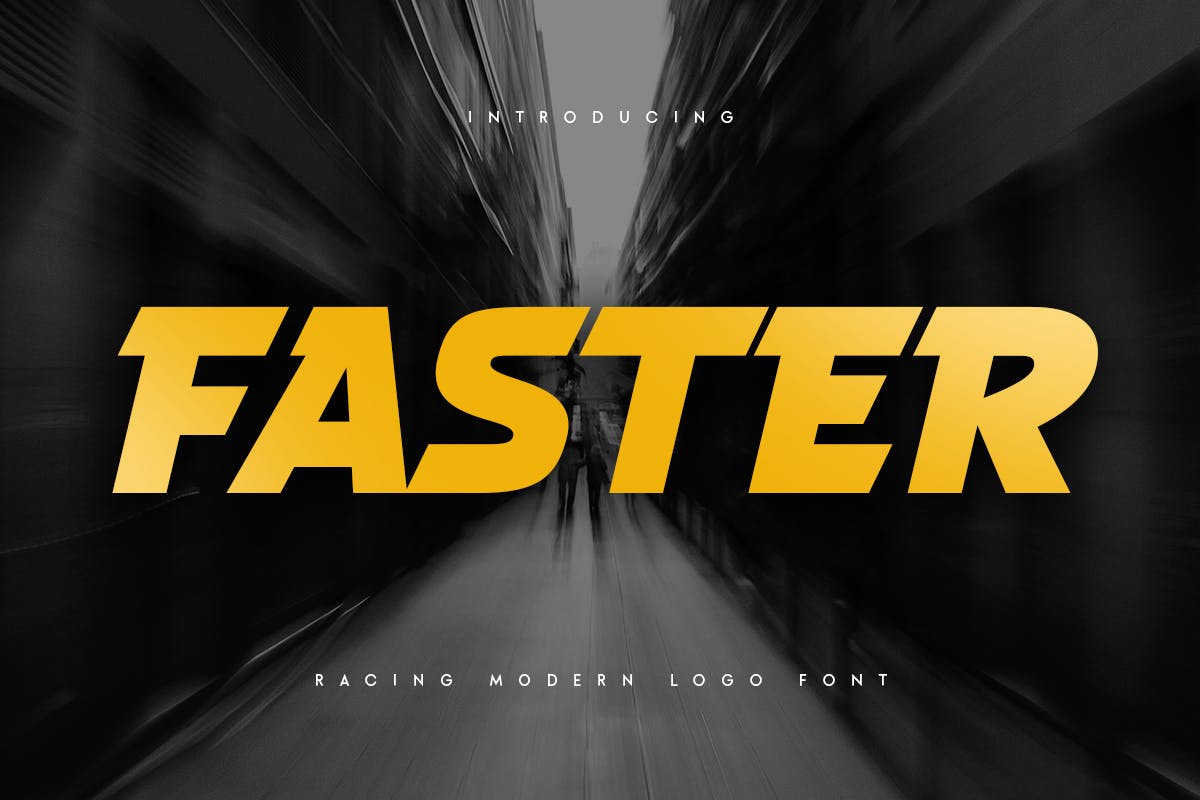 Imagen de portada de Faster - Racing Modern Logo Font (fuente)