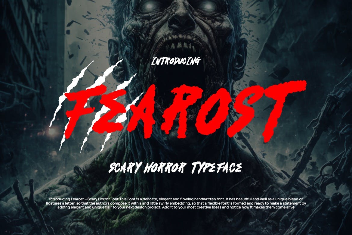 Imagen de portada de Fearost - Scary Horror Font (fuente)