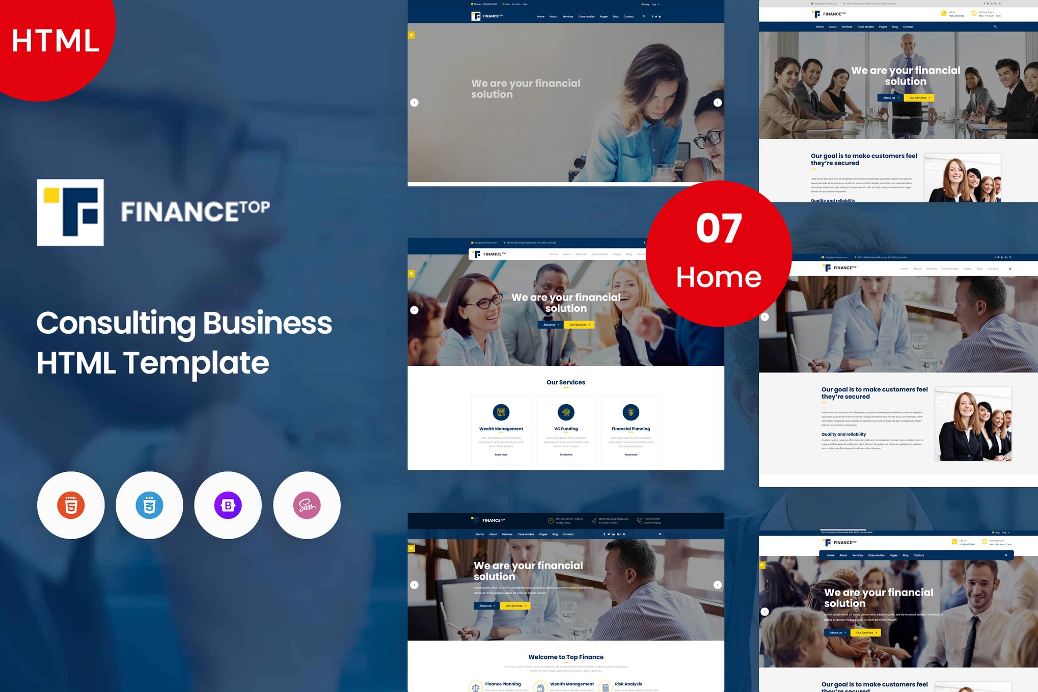Imagen de portada de Finance Top - Consulting & Business Template (plantilla web)
