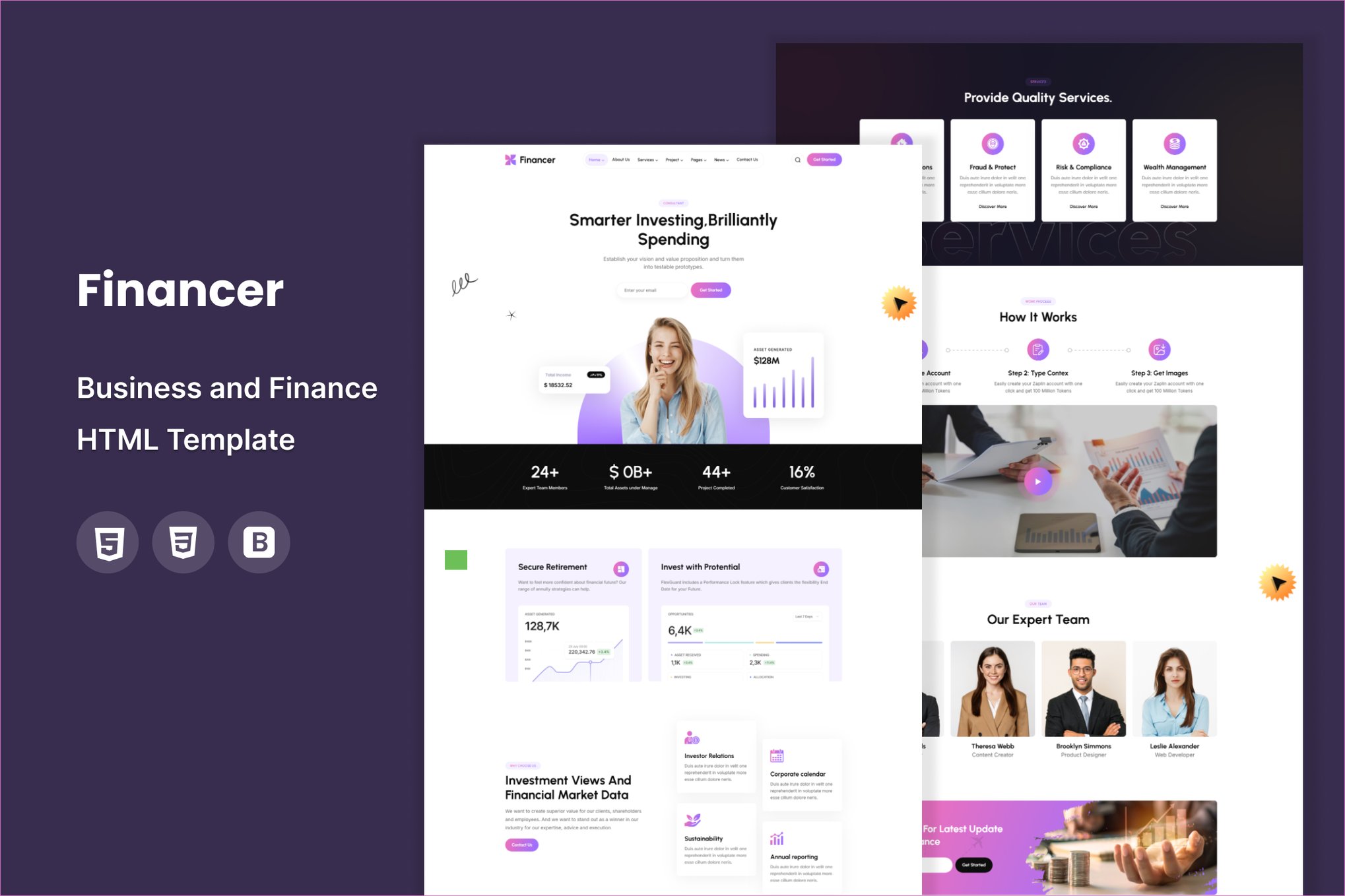 Imagen de portada de Financer - Business and Finance HTML Template (plantilla web)