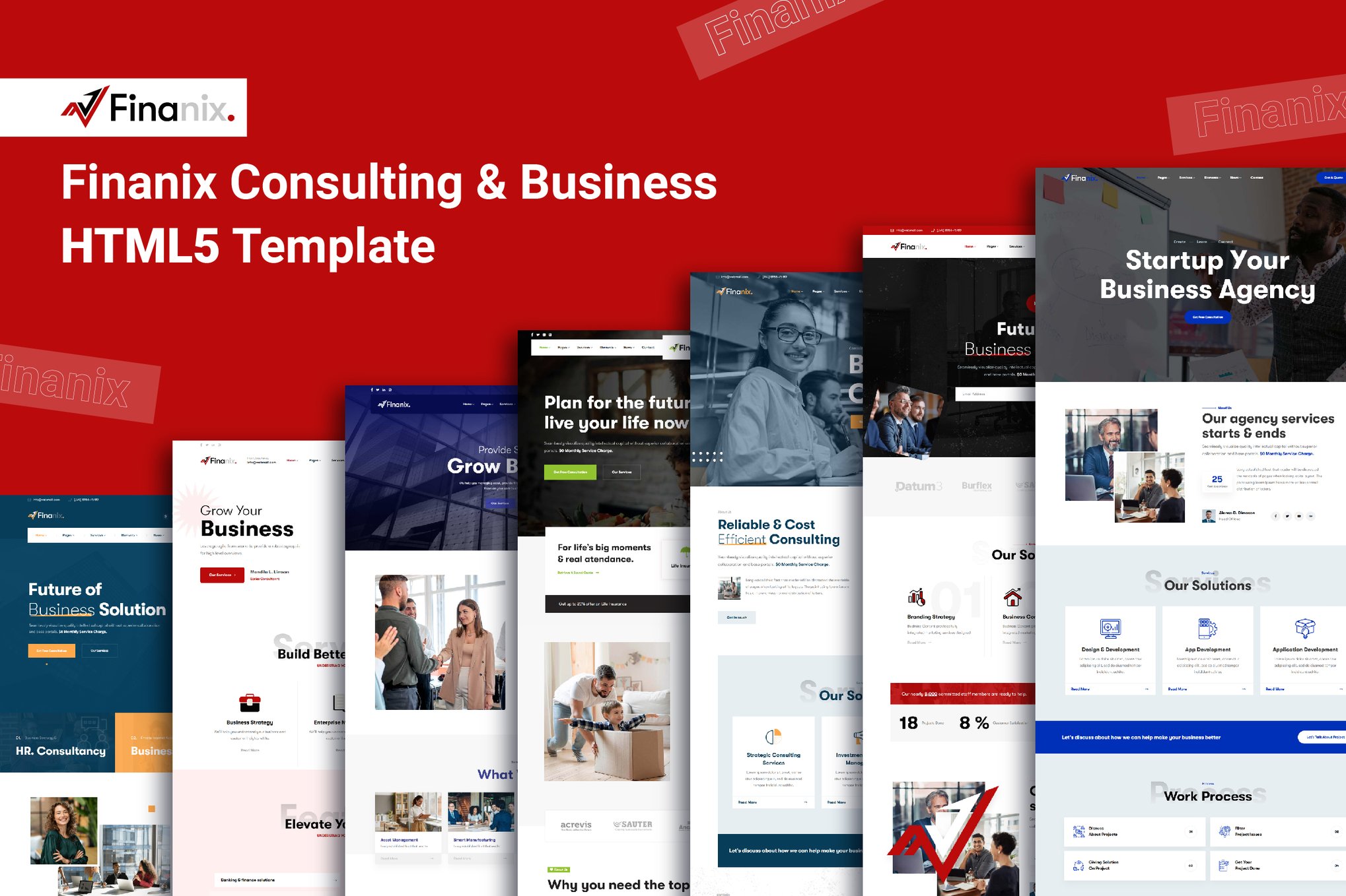 Imagen de portada de Finanix - Consulting & Business HTML5 Template (plantilla web)