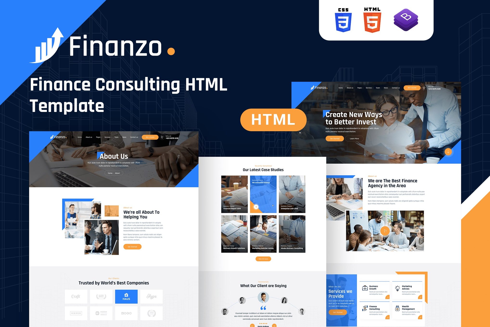 Imagen de portada de Finanzo | HTML Template (plantilla web)