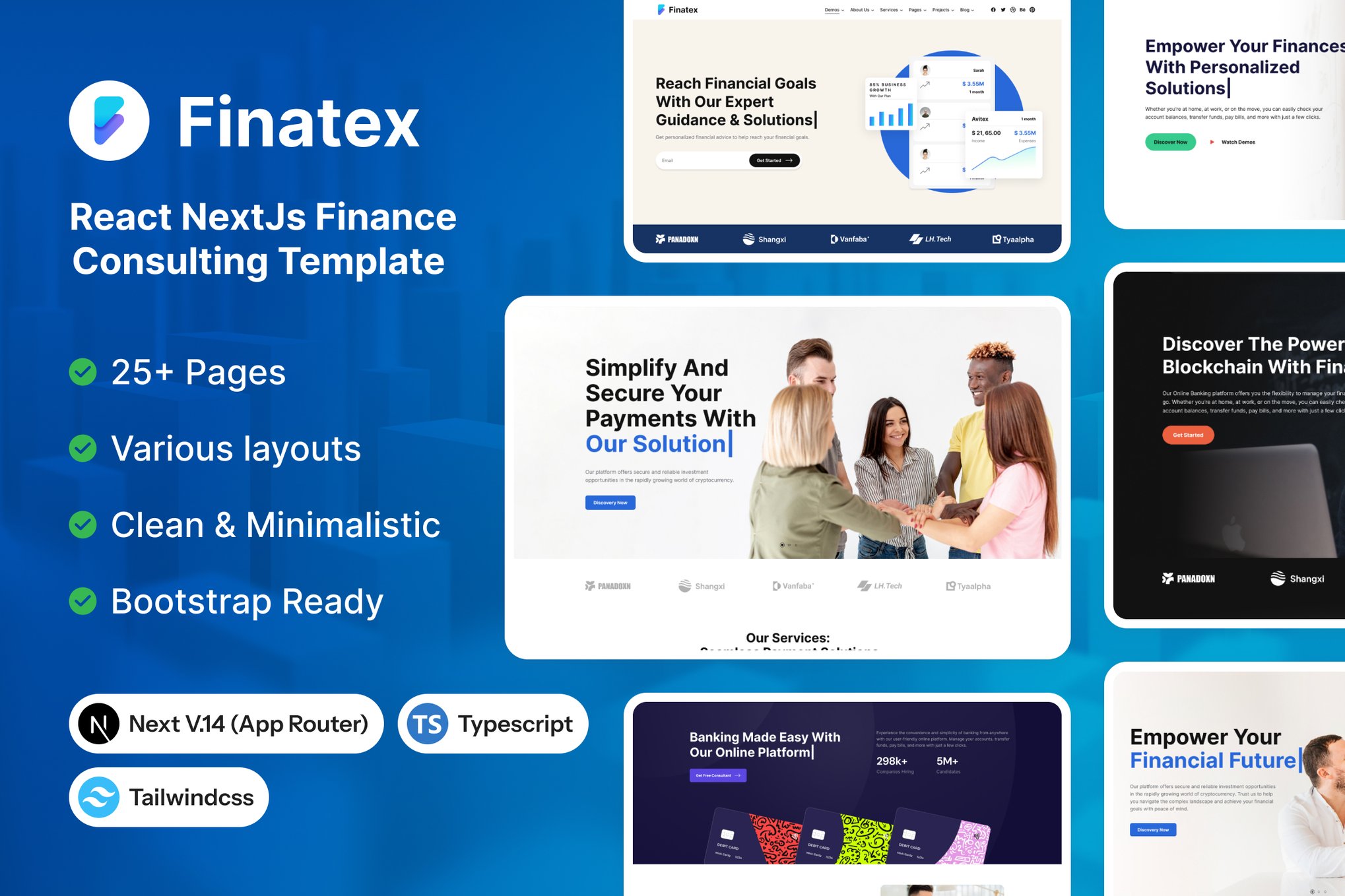 Imagen de portada de Finatex - React NextJs Finance Consulting Template (plantilla web)