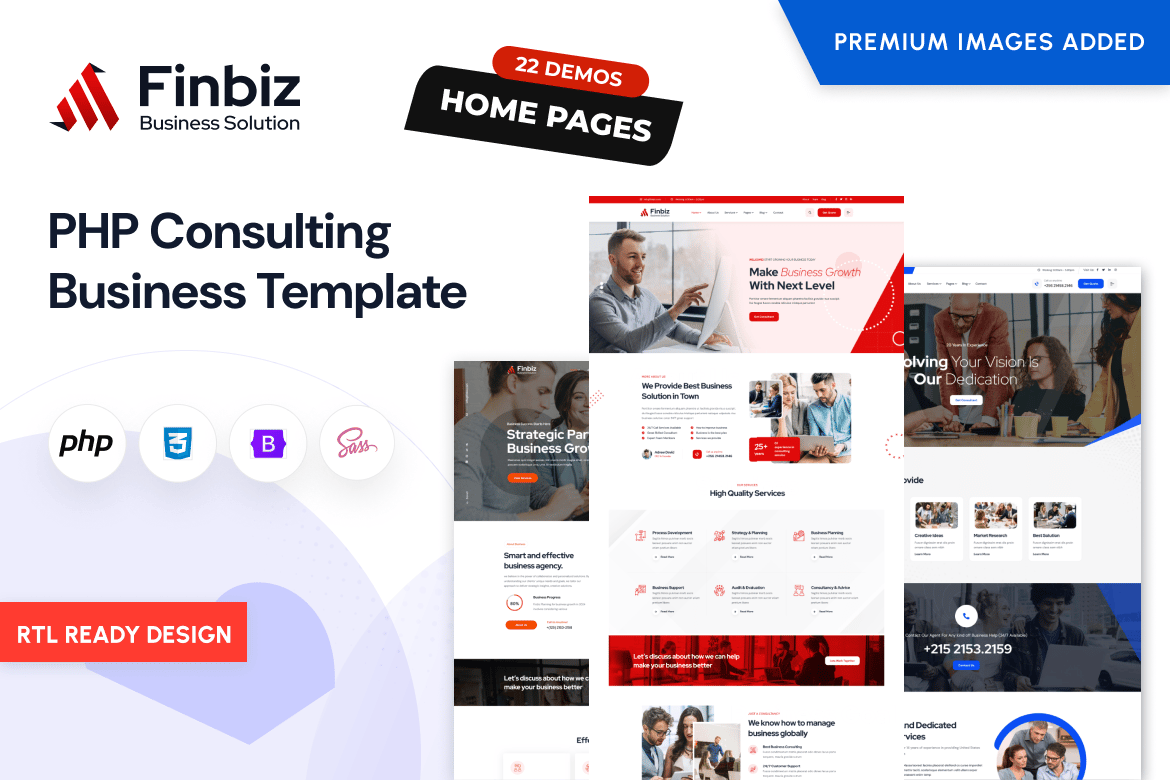 Imagen de portada de Finbiz - PHP Consulting Business Template (plantilla web)