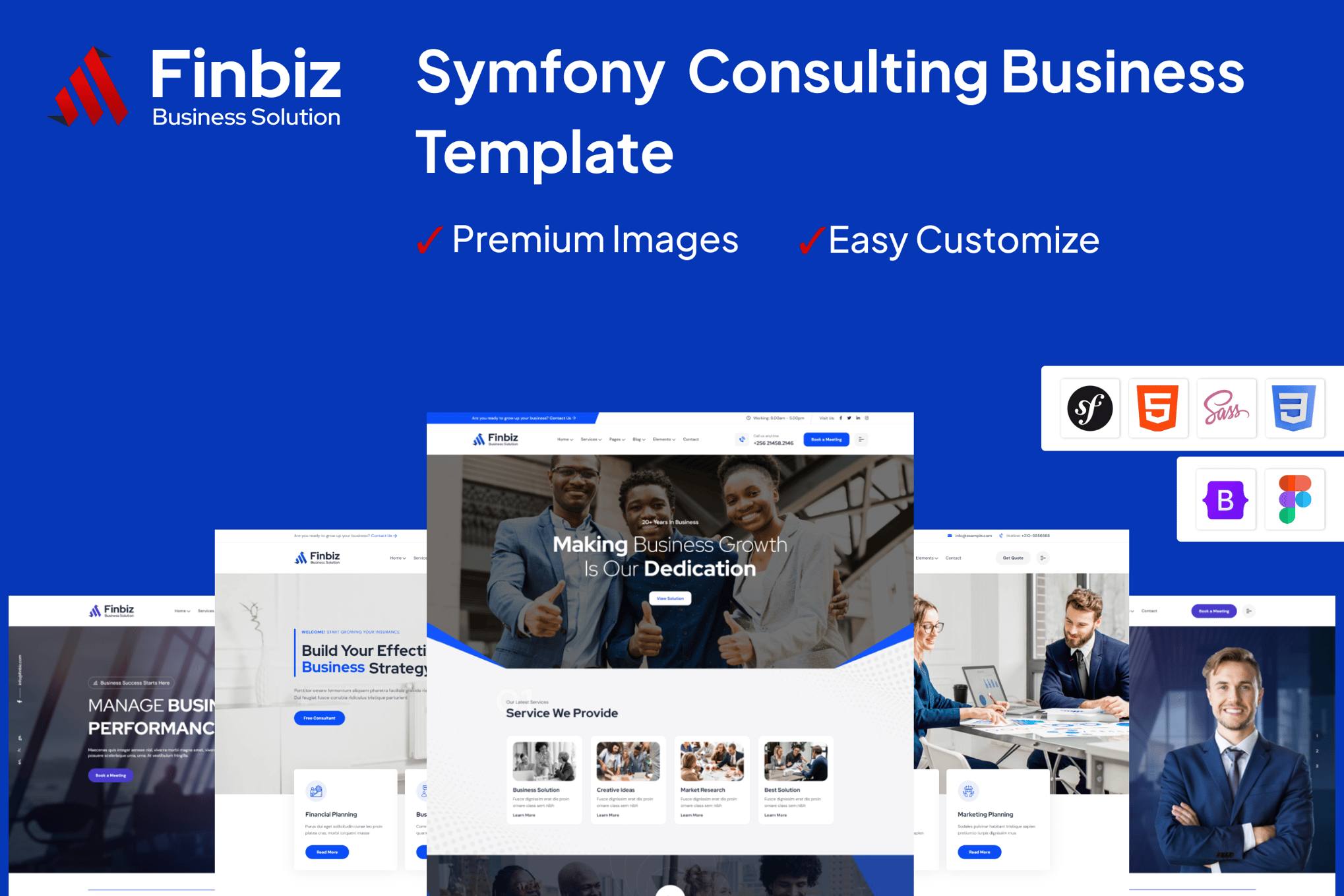 Imagen de portada de Finbiz - Symfony - Consulting Business Template (plantilla web)