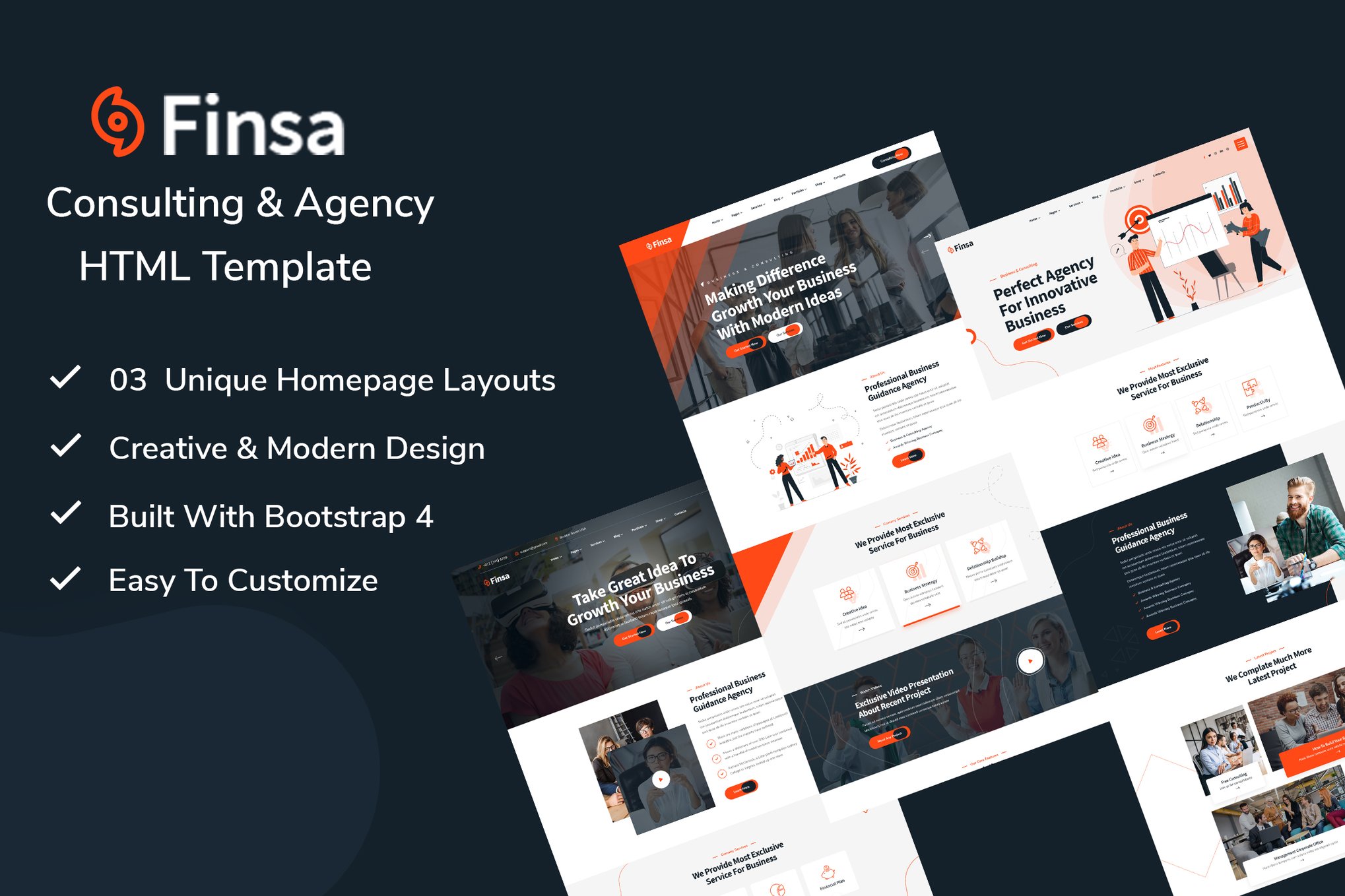Imagen de portada de Finsa - Consulting & Agency HTML Template (plantilla web)
