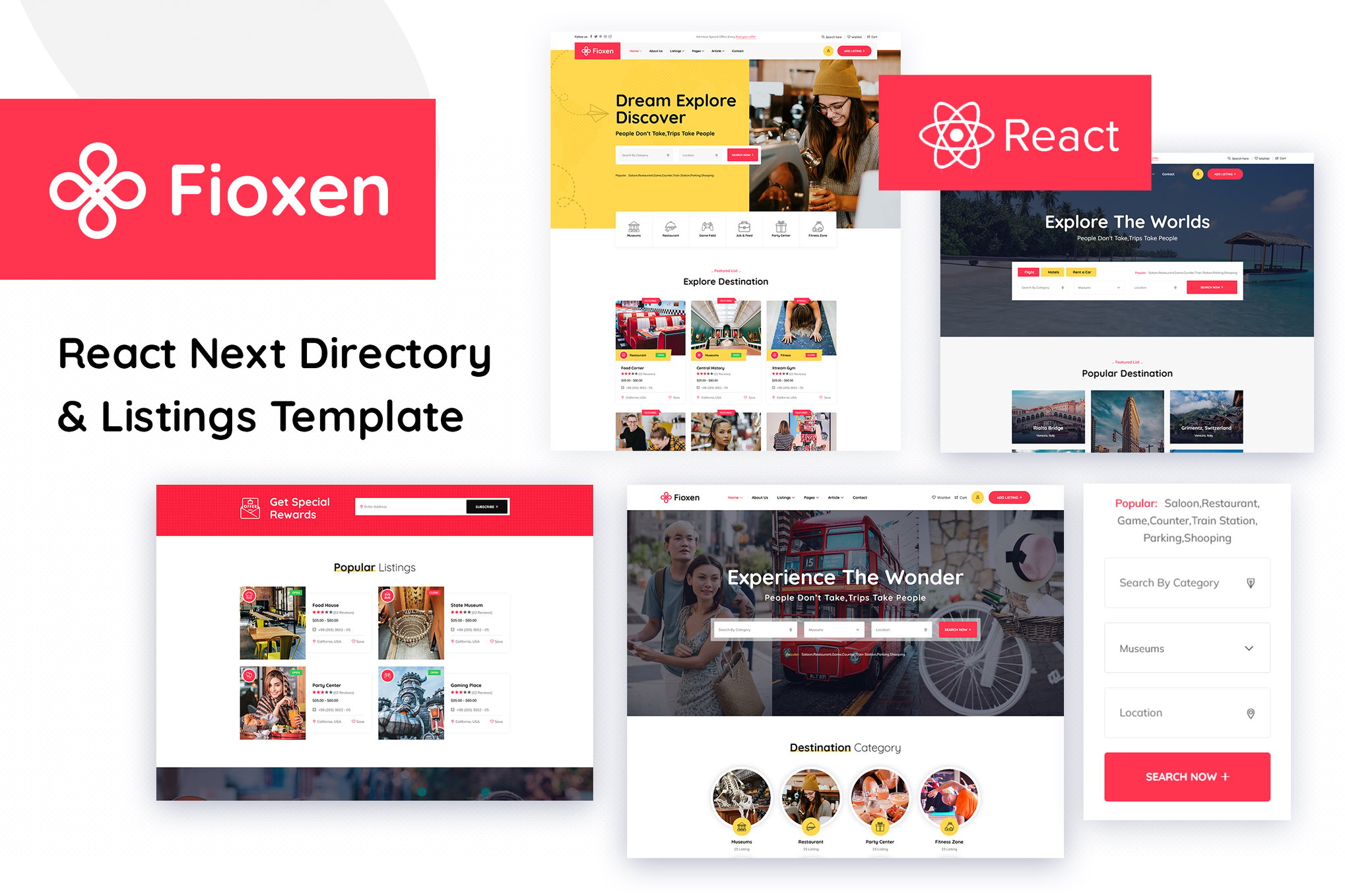 Imagen de portada de Fioxen - React Next Directory & Listings Template (plantilla web)