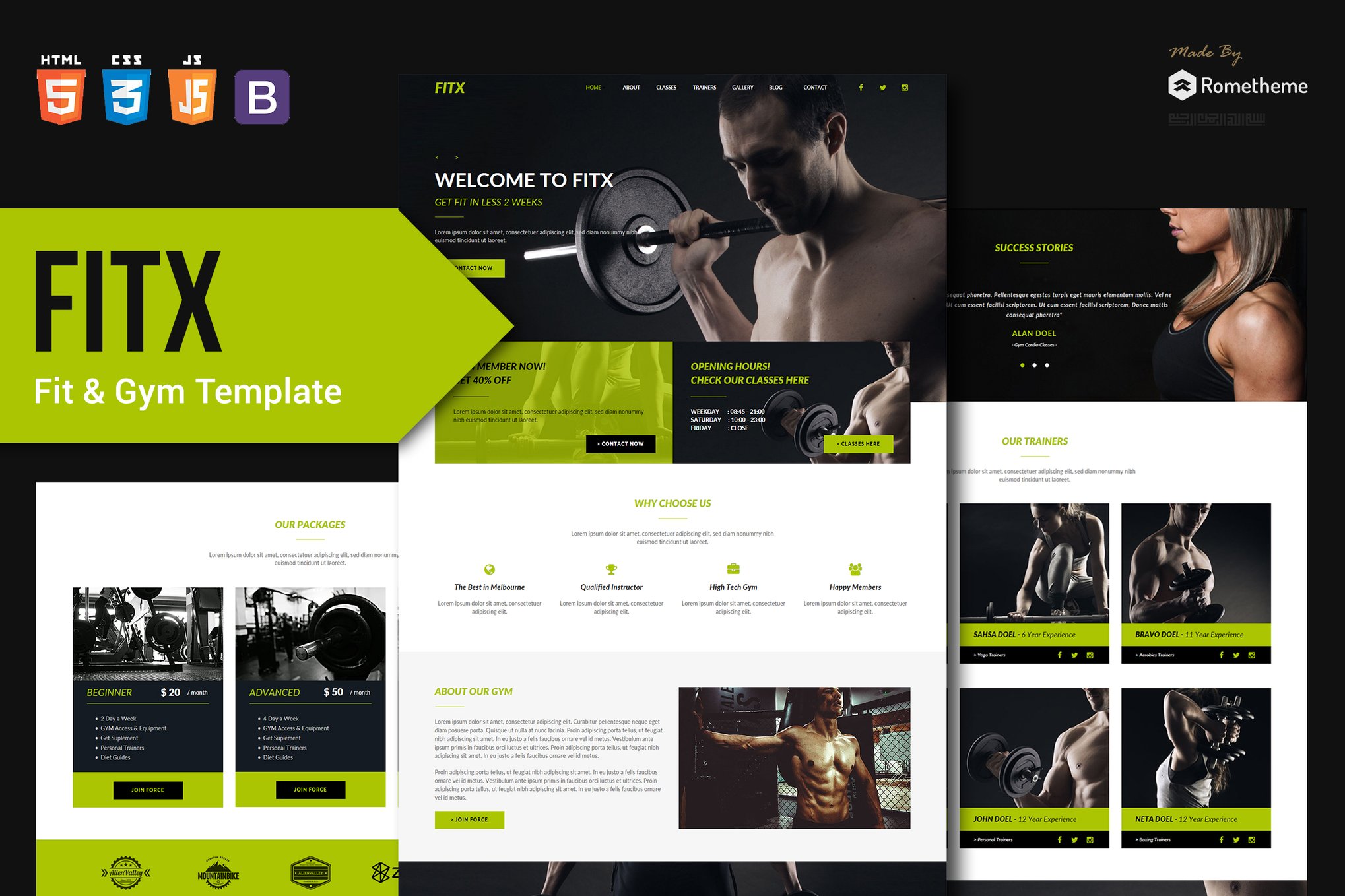 Imagen de portada de FitX - Fitness & Gym HTML Template RS (plantilla web)