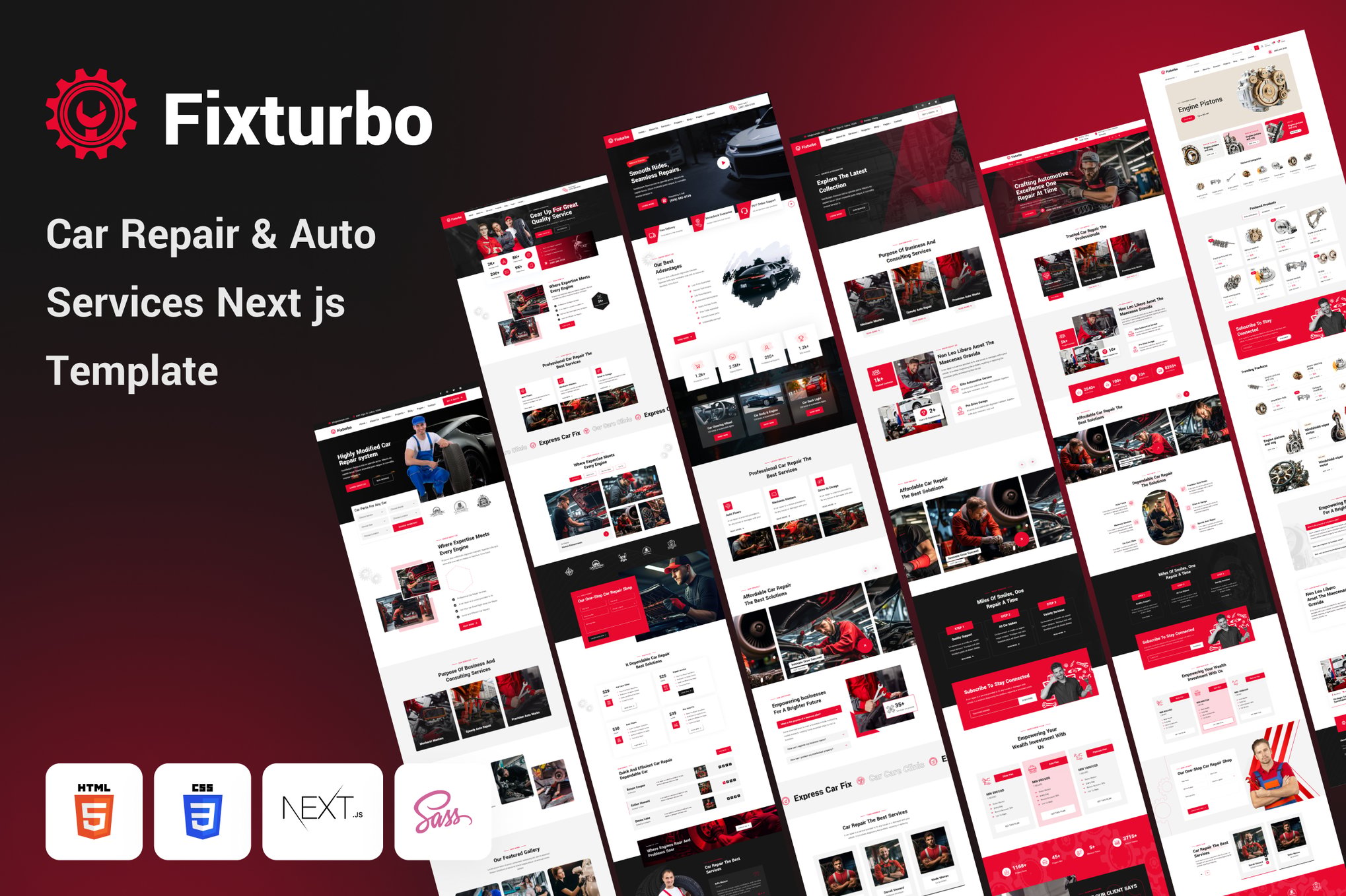 Imagen de portada de Fixturbo - Car Service & Auto Repair React Js (plantilla web)