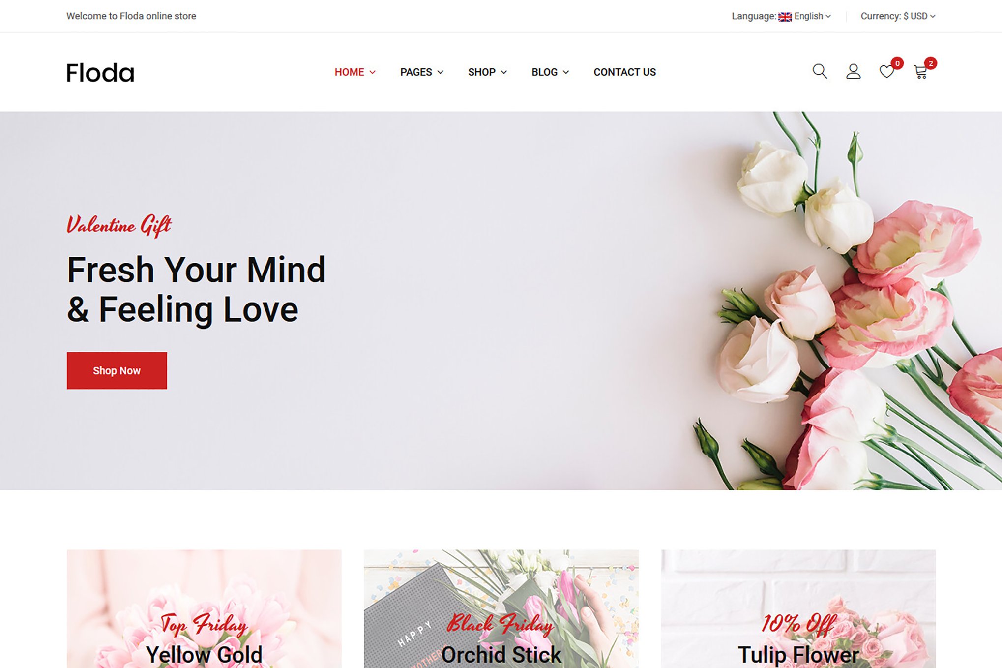 Imagen de portada de Floda – Flower Store HTML Template (plantilla web)