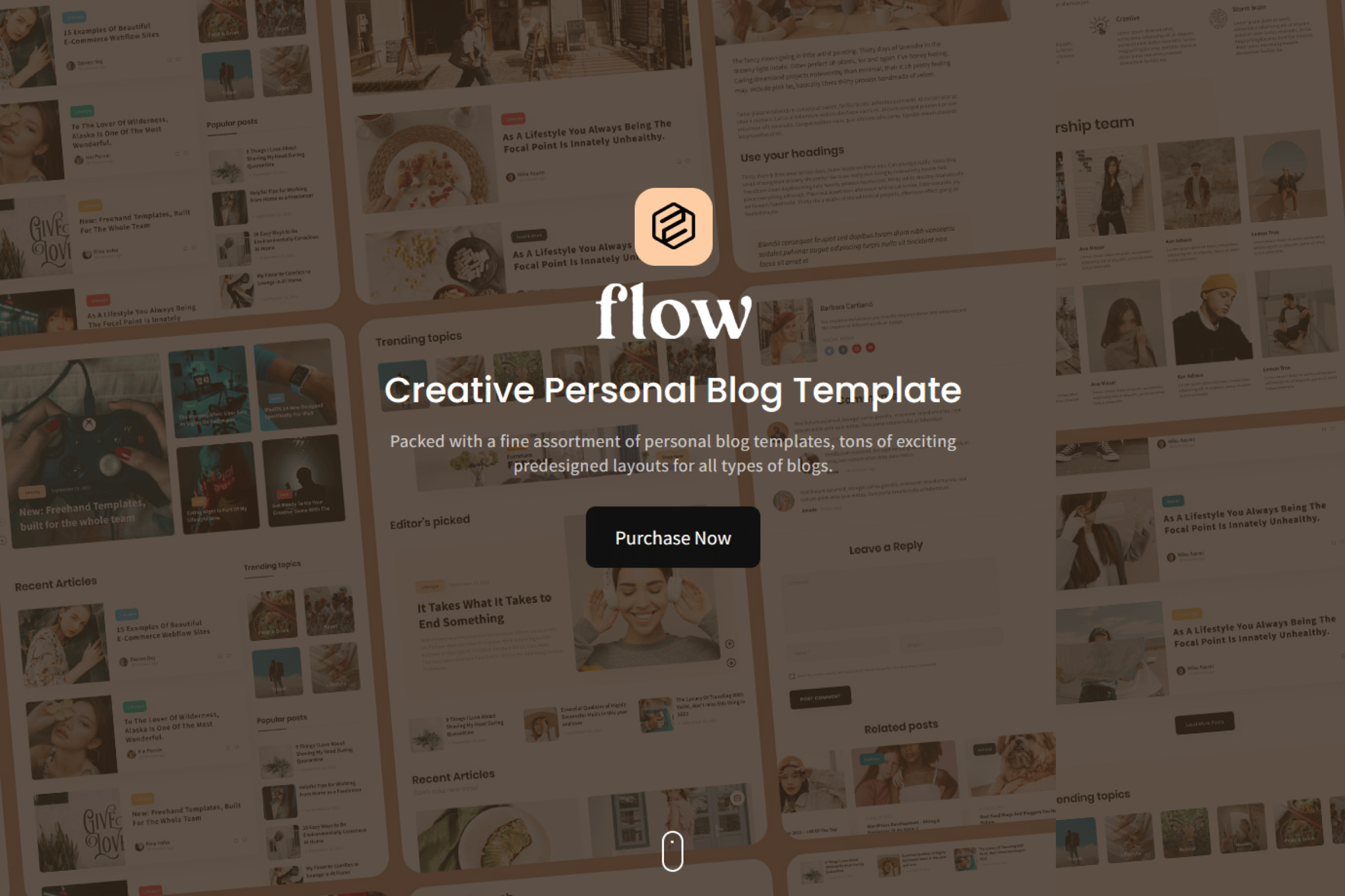 Imagen de portada de Flow - HTML Personal Blog Template (plantilla web)