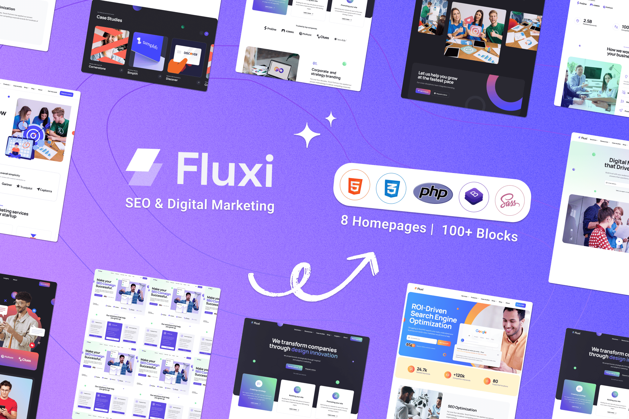 Imagen de portada de Fluxi - SEO Digital Marketing PHP Template (plantilla web)