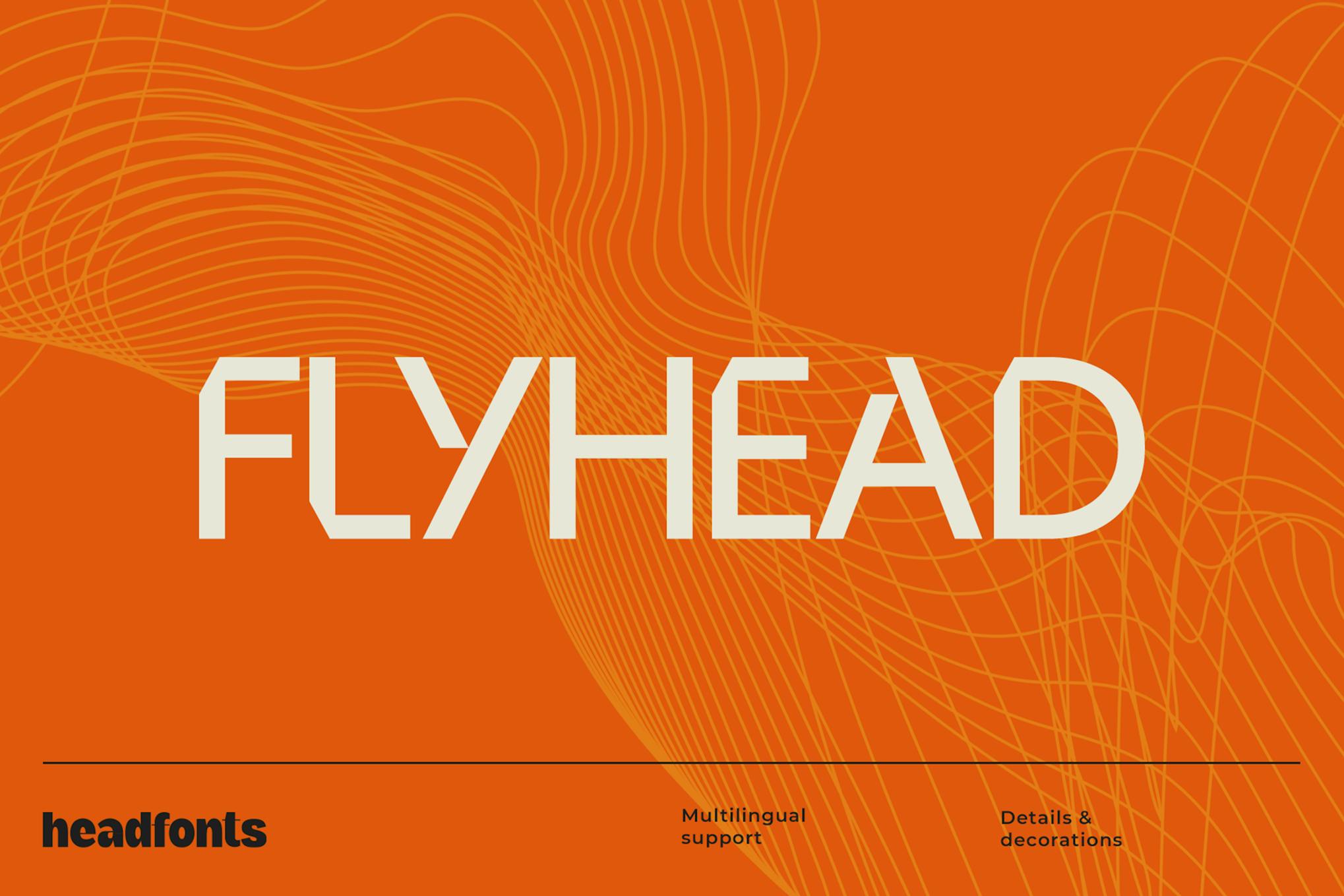 Imagen de portada de Flyhead Minimalist Technology Font (fuente)
