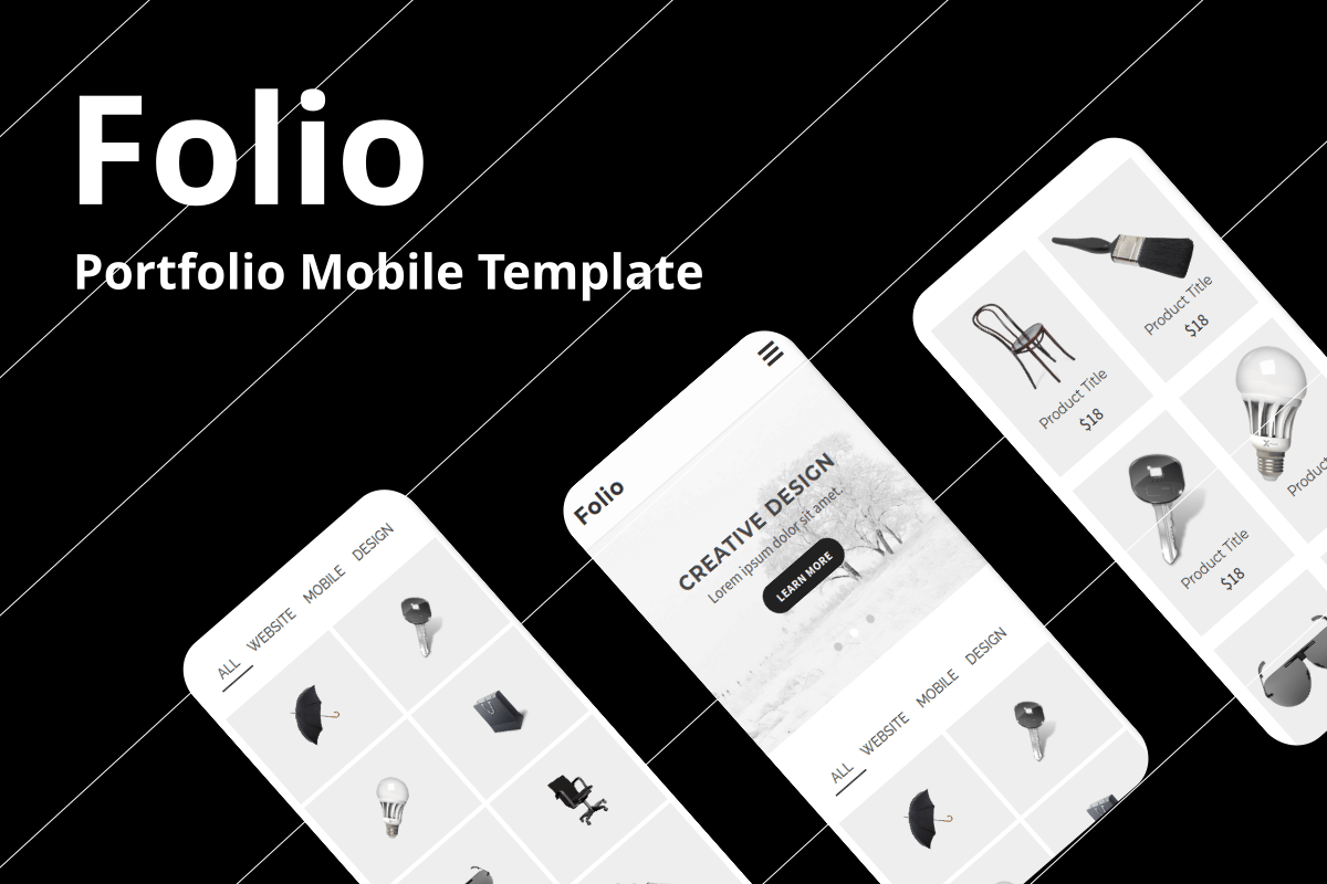 Imagen de portada de Folio - Portfolio Mobile Template (plantilla web)