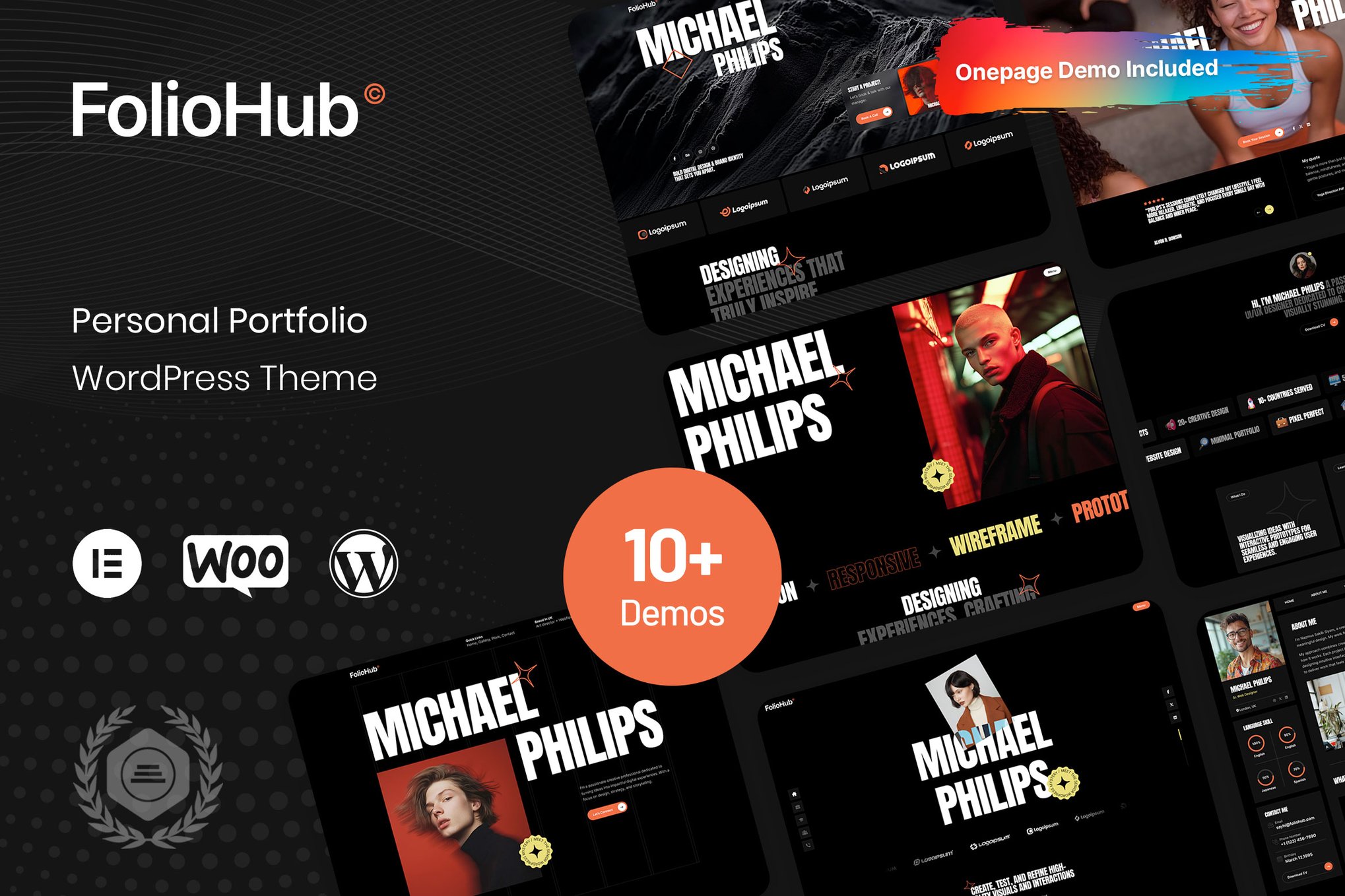 Imagen de portada de FolioHub - Personal Portfolio WordPress Theme (tema)