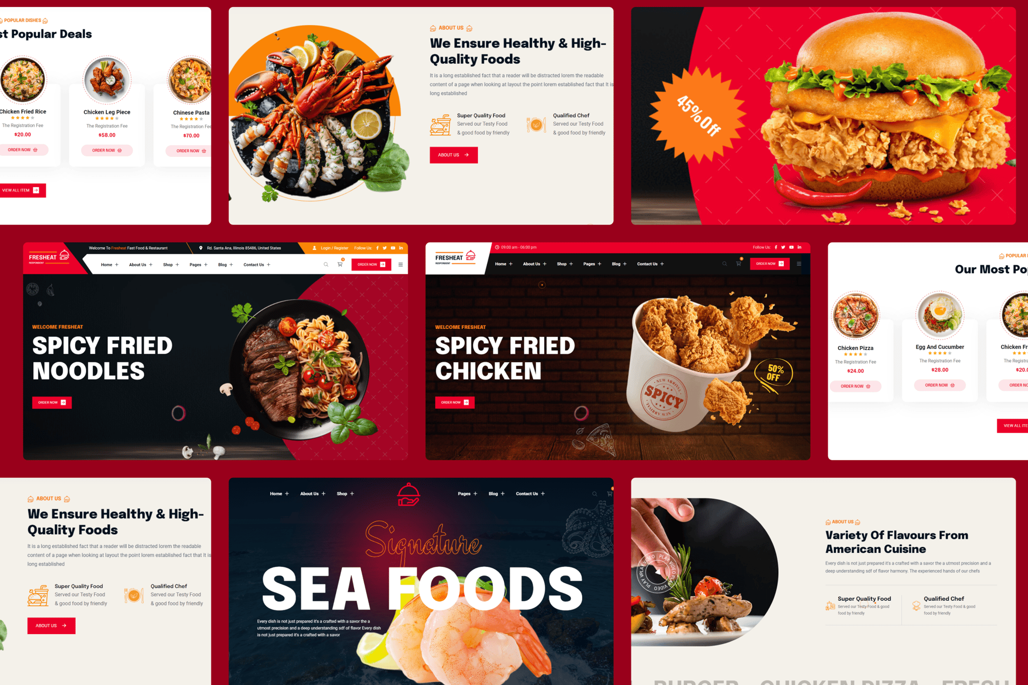 Imagen de portada de Food & Restaurant HTML Template (plantilla web)