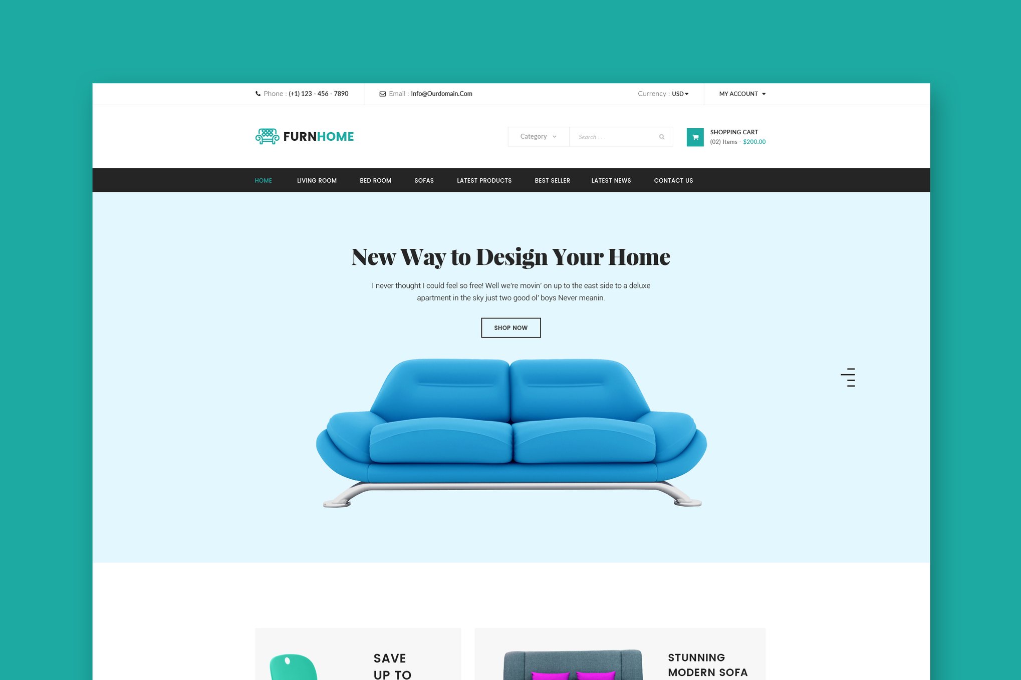Imagen de portada de Furnhome - Furniture Shop eCommerce HTML Template (plantilla web)