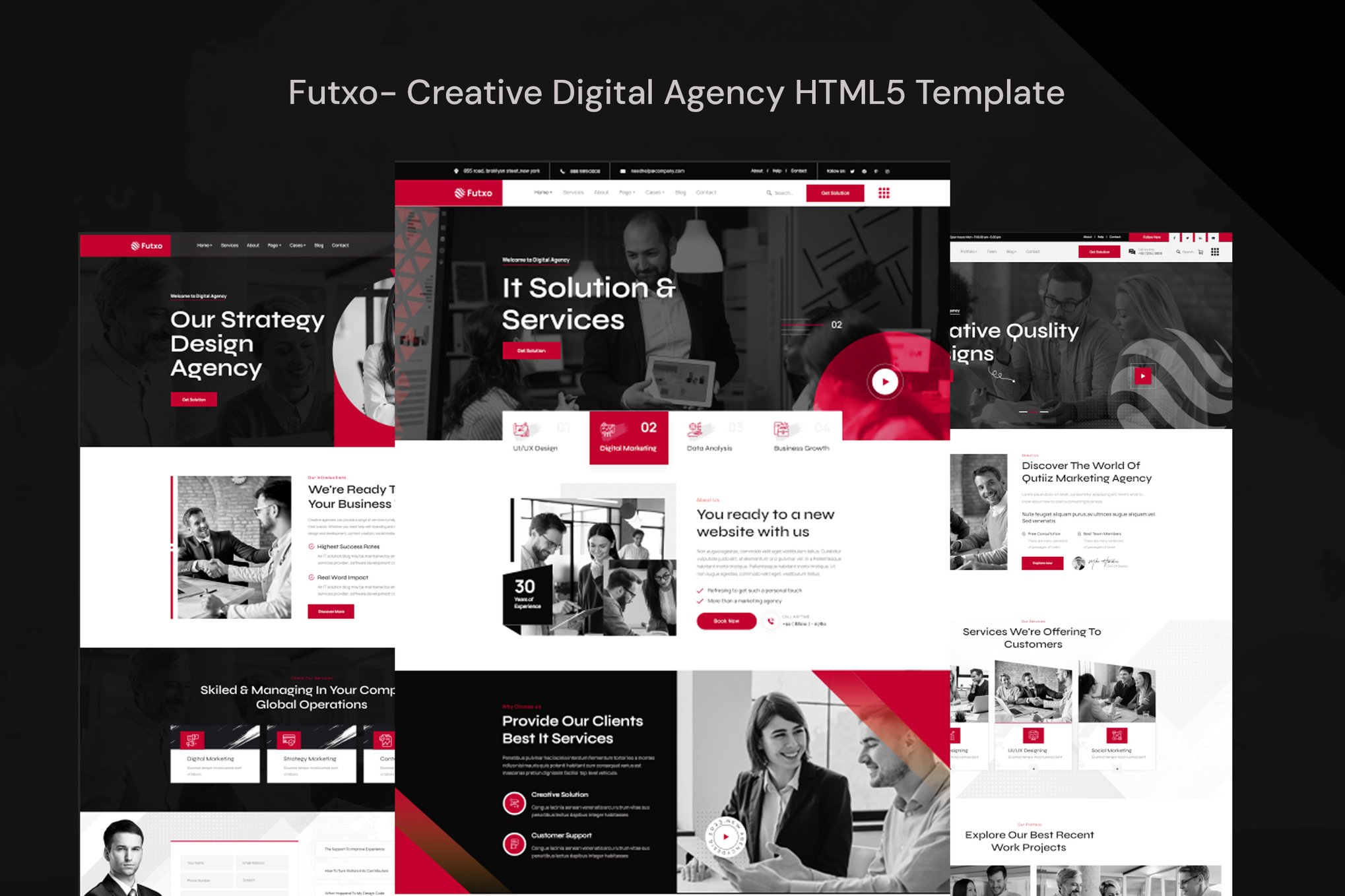 Imagen de portada de Futxo- Creative Digital Agency HTML5 Template (plantilla web)