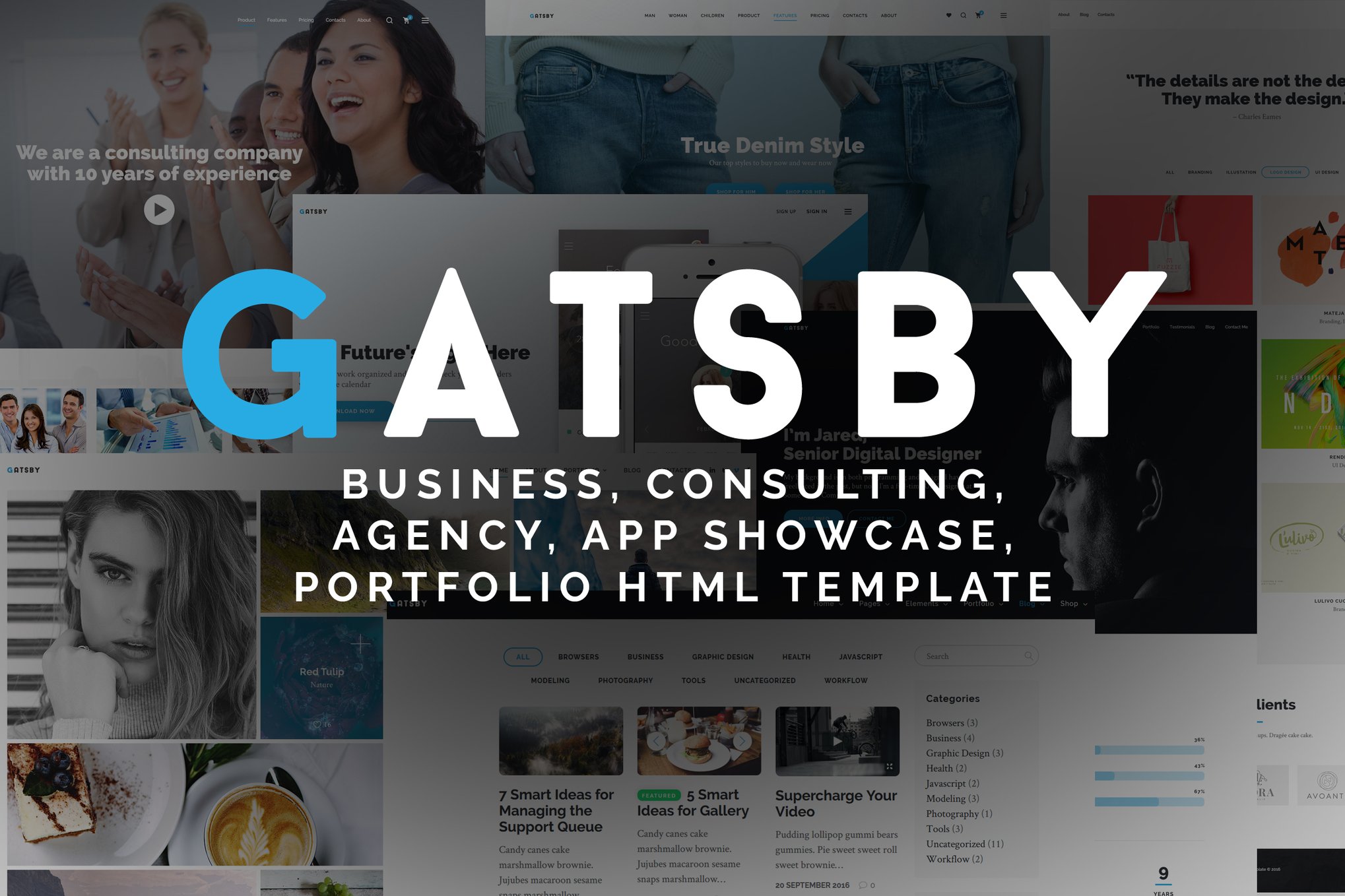 Imagen de portada de Gatsby - Business, Consulting HTML Template (plantilla web)