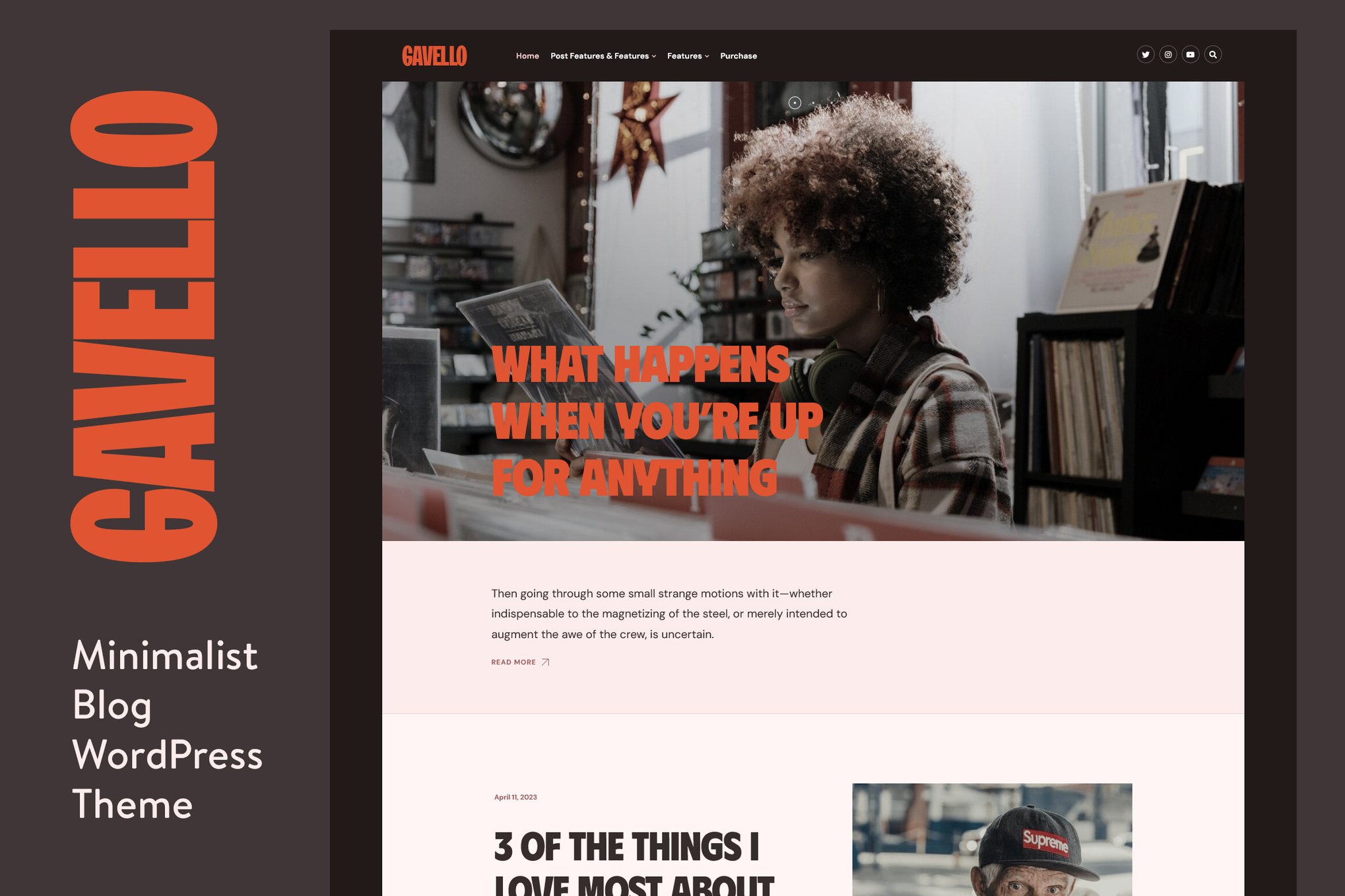 Imagen de portada de Gavello - Captivating Minimalist Blog WP Theme (tema)